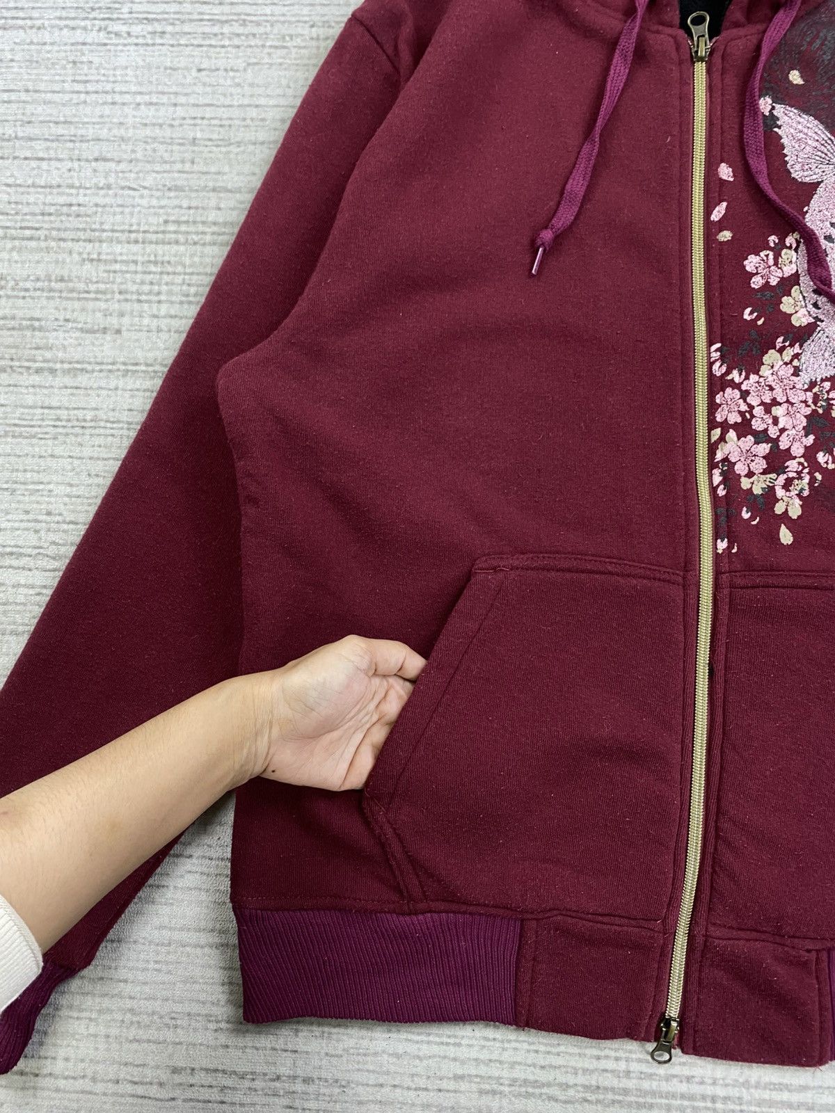 Bullet Noise × Japanese Brand × Vintage Vintage Bullet Noise Japan Koi Sukajan Zipper Hoodie Jacket Size US L / EU 52-54 / 3 - 6 Thumbnail