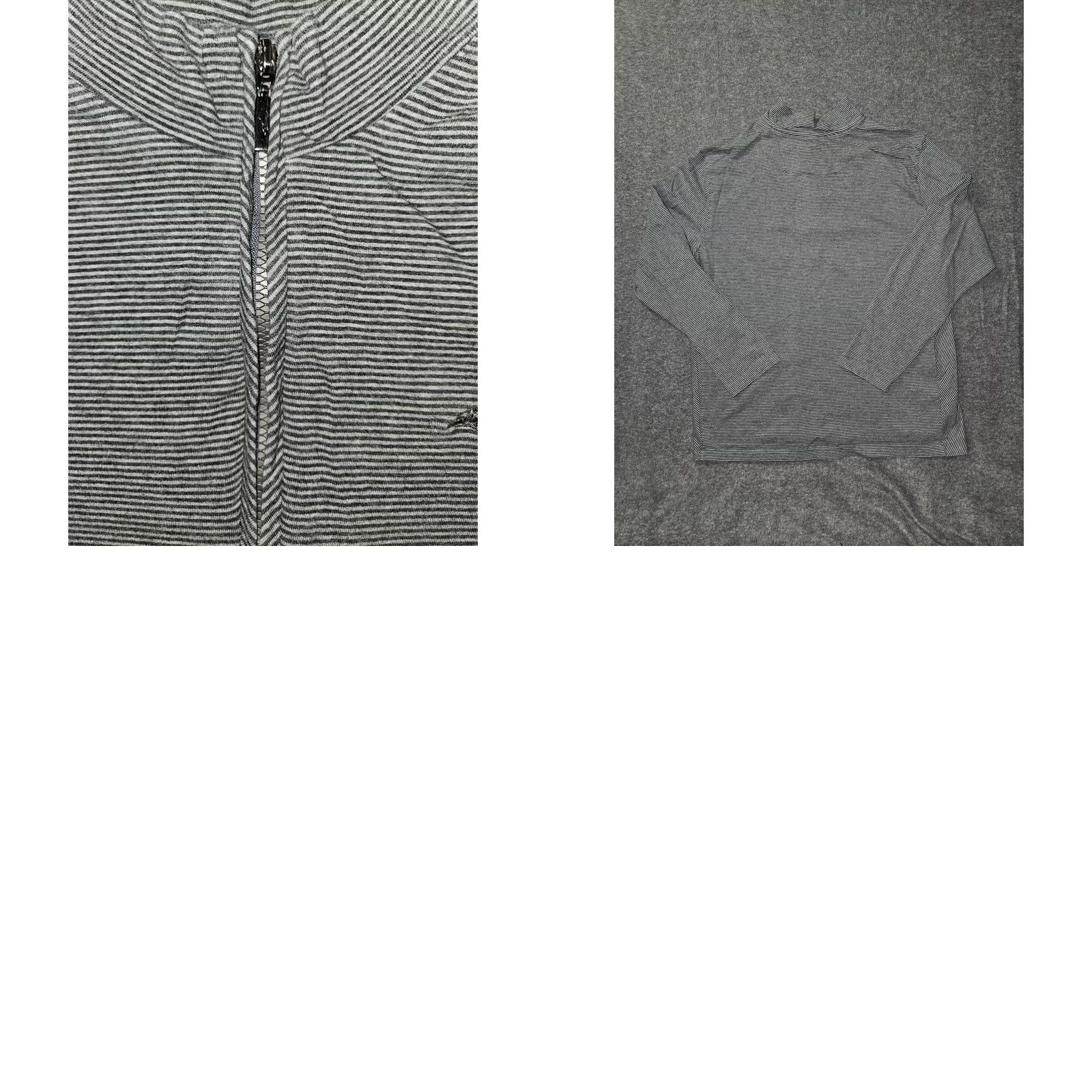 Tommy Bahama VINTAGE Tommy Bahama Pullover Shirt Mens 2XL Gray Striped Quarter Zip Long Sleeve Casual Size US XXL / EU 58 / 5 - 8 Thumbnail