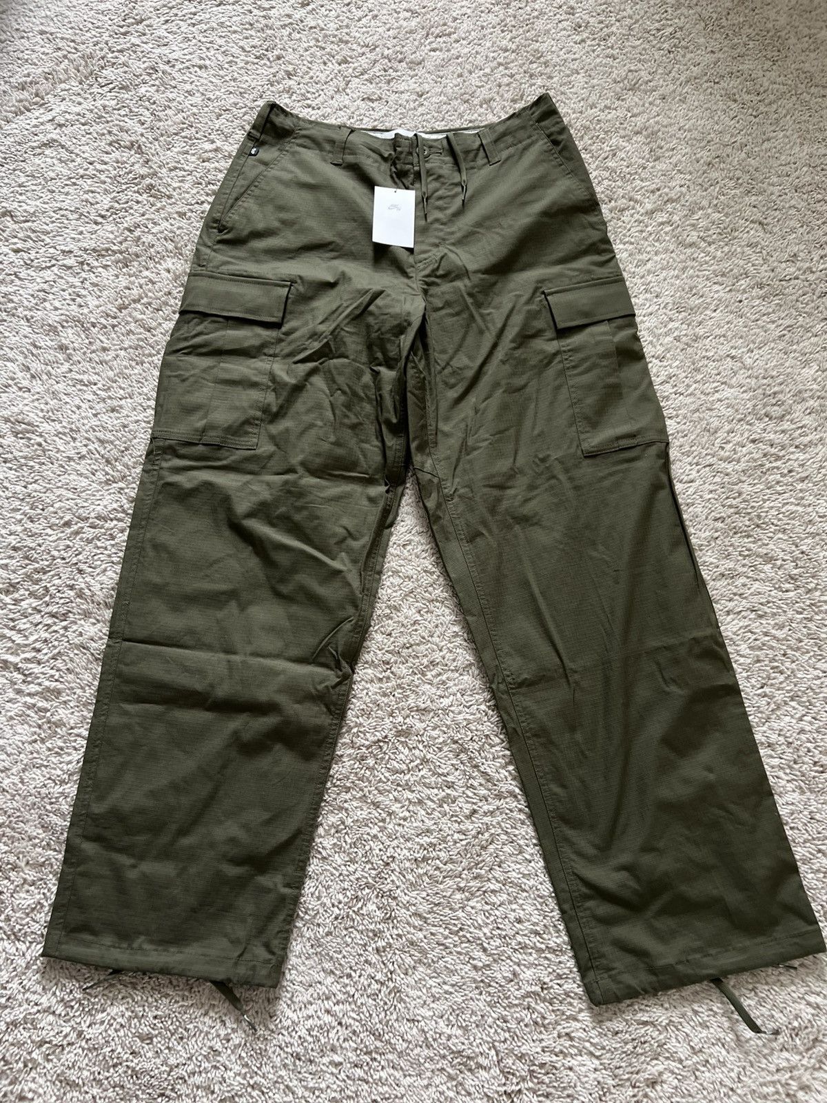 Nike Nike SB Kearny Skateboarding Cargo Pants Olive Green Size US 34 / EU 50 - 8 Thumbnail
