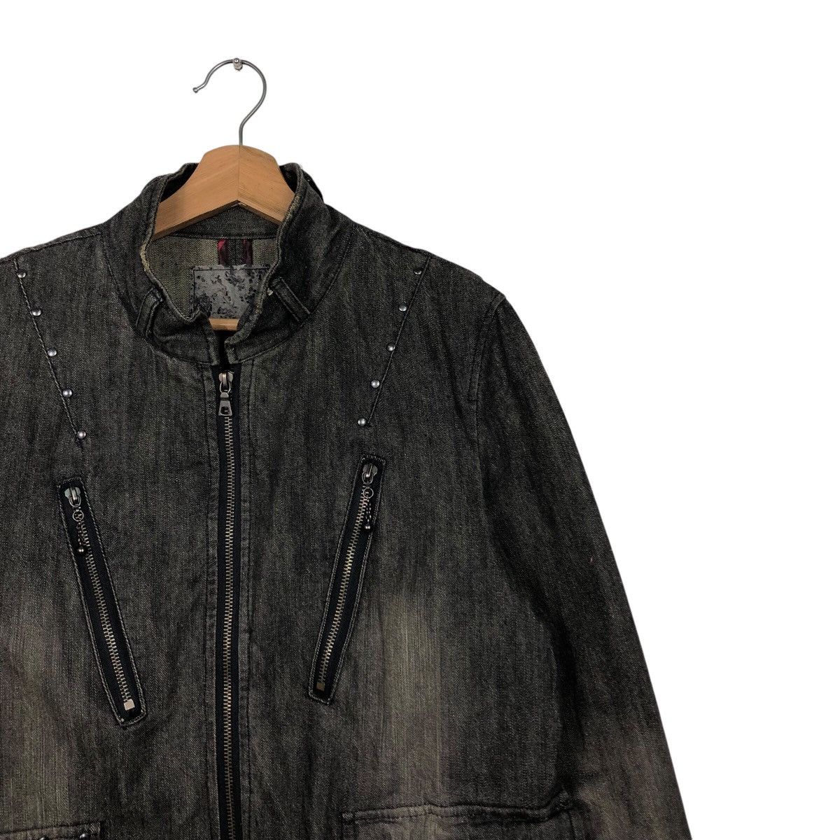 Japanese Brand 📌Vintage Denim Biker Jacket Zipper Issey Miyake Size US M / EU 48-50 / 2 - 7 Thumbnail