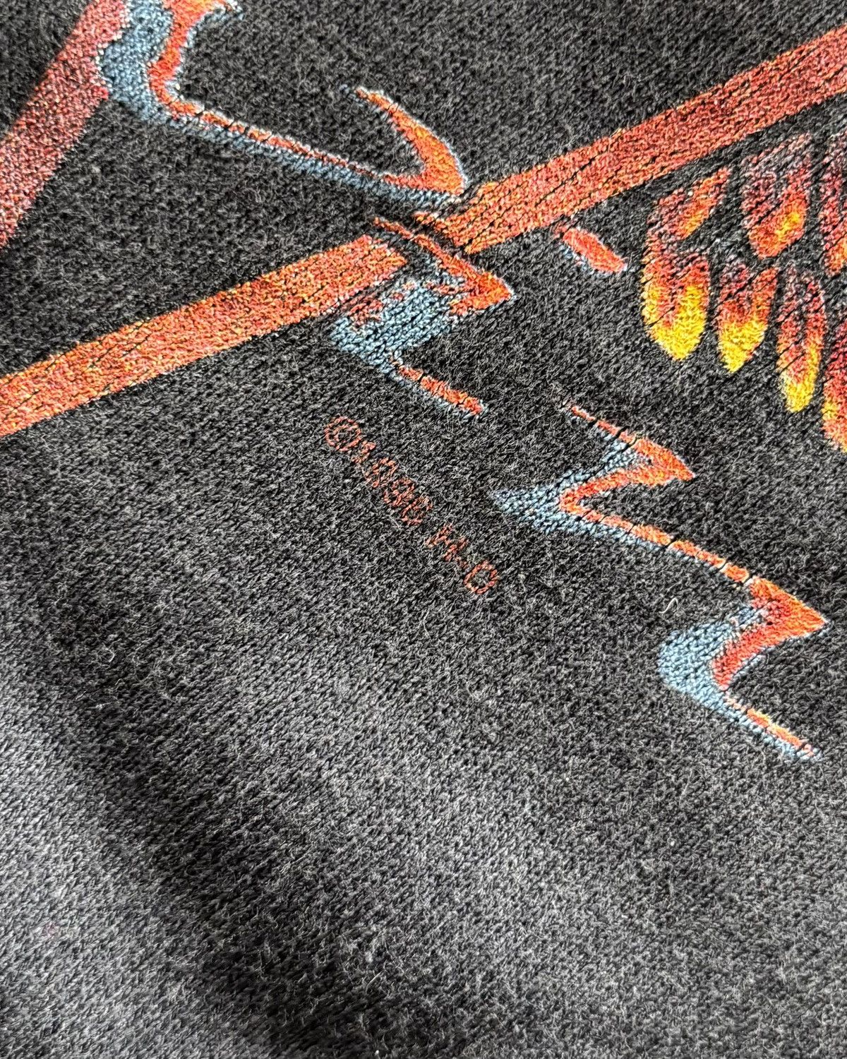 Harley Davidson 🔥RARE🔥1996s V-Twin Harley Davidson Flame Faded Black Hoodie Size US L / EU 52-54 / 3 - 7 Thumbnail