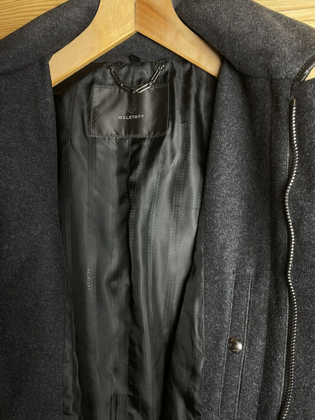 Belstaff × Designer Belstaff Mens Wool Hooded Jacket Made In Italy Size US L / EU 52-54 / 3 - 12 Thumbnail