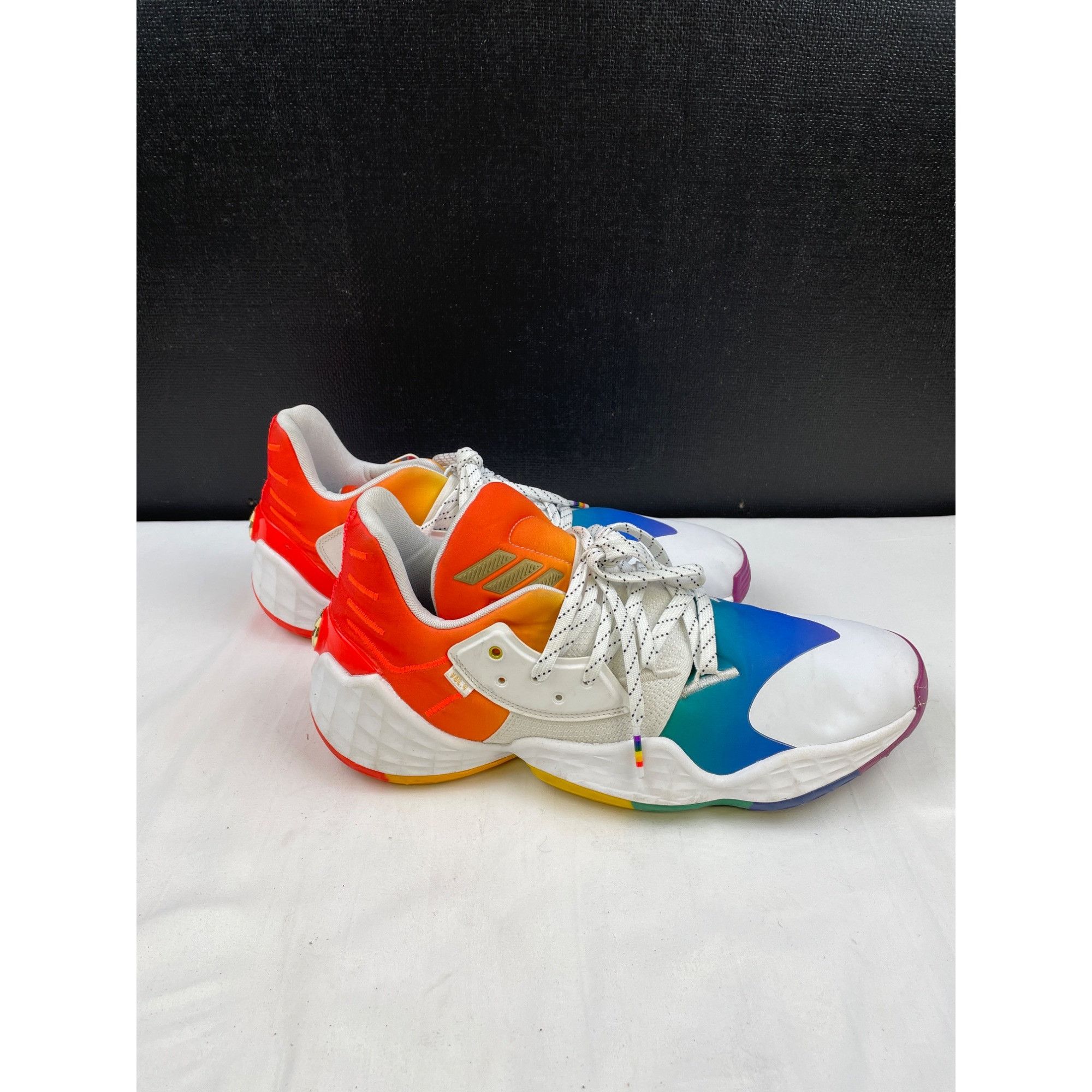 Adidas Adidas Men's Harden Vol#4 Men's White Multicolor Sneakers/Sh Size US 12 / EU 45 - 2 Thumbnail