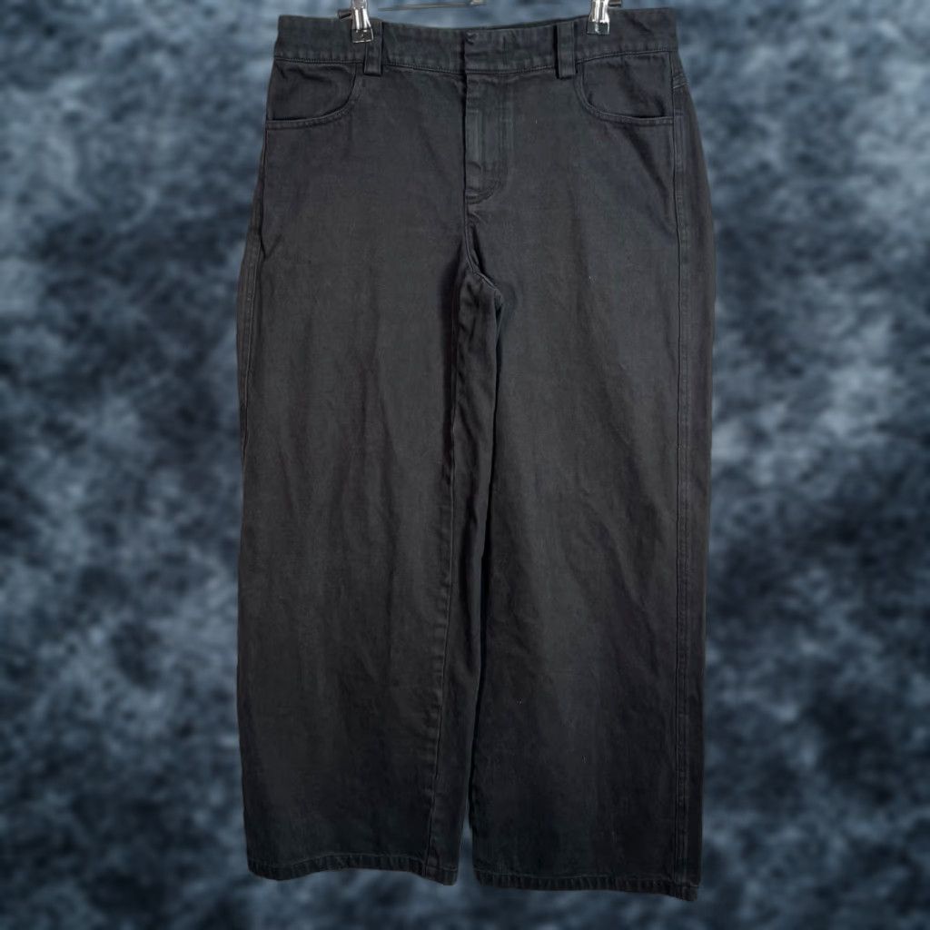 Vince Vince Womens Jeans Dark Wash 100% Cotton Wide-Leg Size 8 Inseam 30" Regular Rise High Waist Black Denim Mens? No gender at end: Women Size 30" / US 8 / IT 44 - 1 Thumbnail