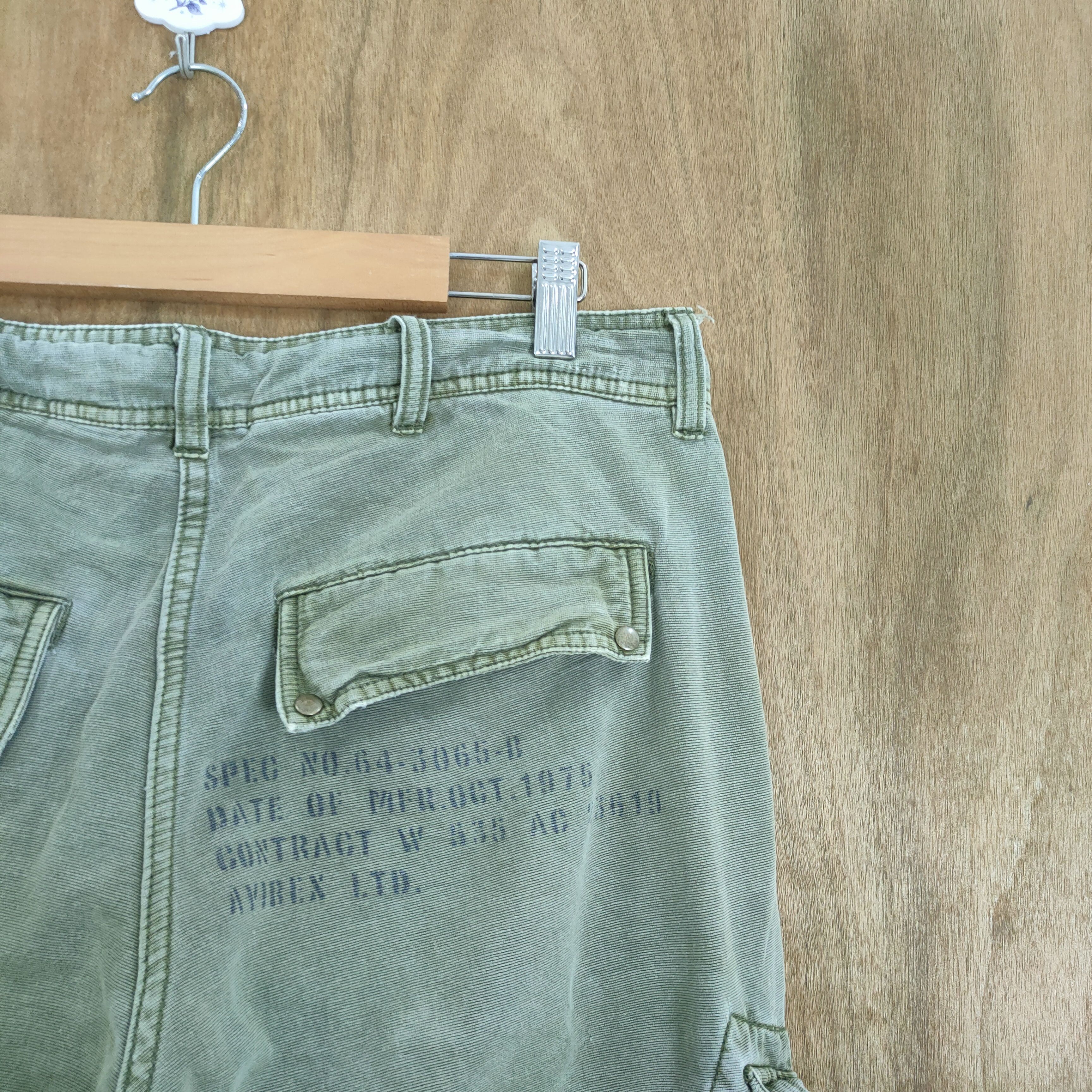 Avirex AVIREX GREEN MULTIPOCKET CARGO PANTS Size US 32 / EU 48 - 12 Thumbnail