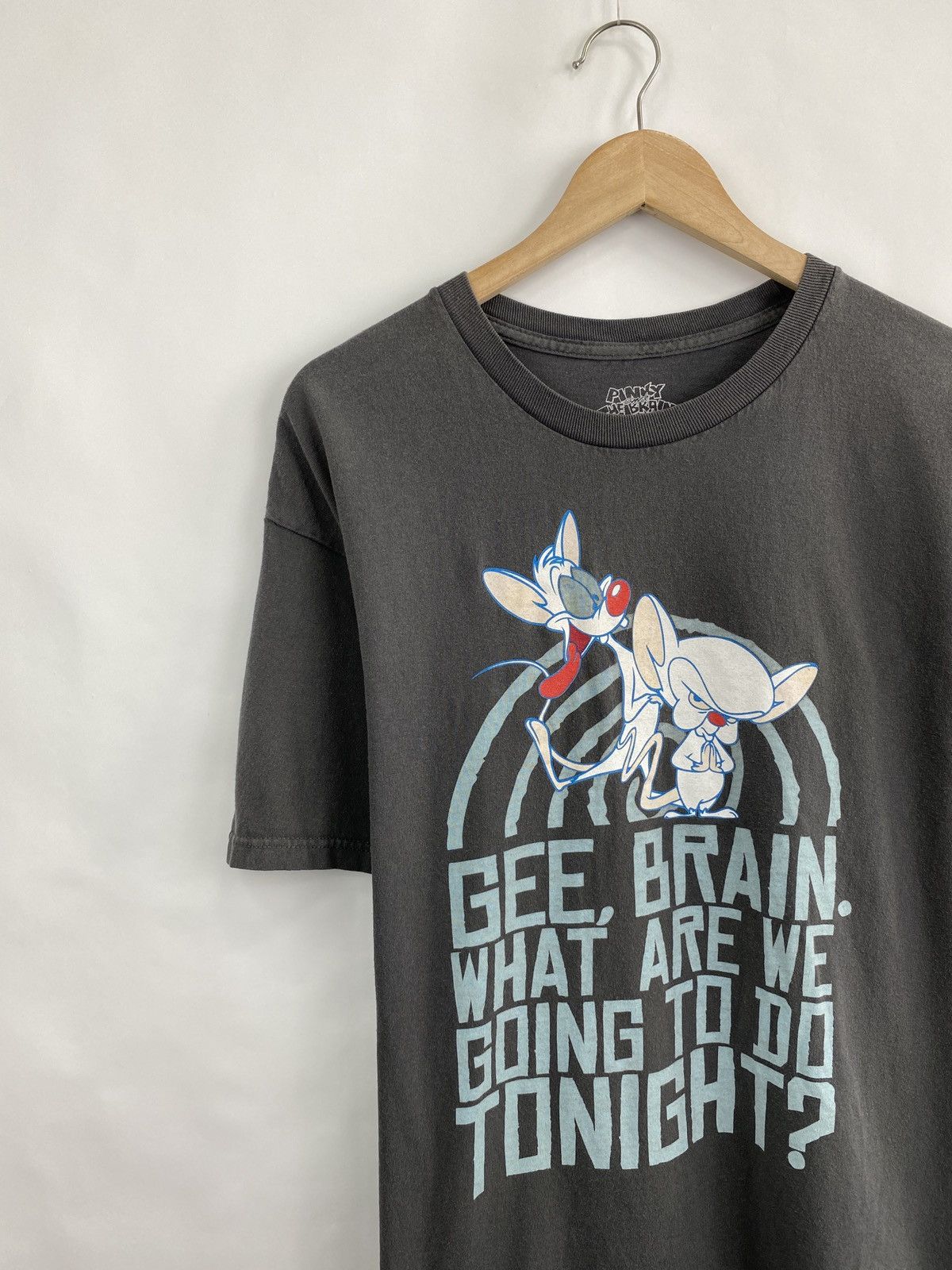 Cartoon Network 🇺🇸 Vintage Y2K Pinky The Brain Movie Warner Bros 2007 T-Shirt Size US XL / EU 56 / 4 - 2 Thumbnail
