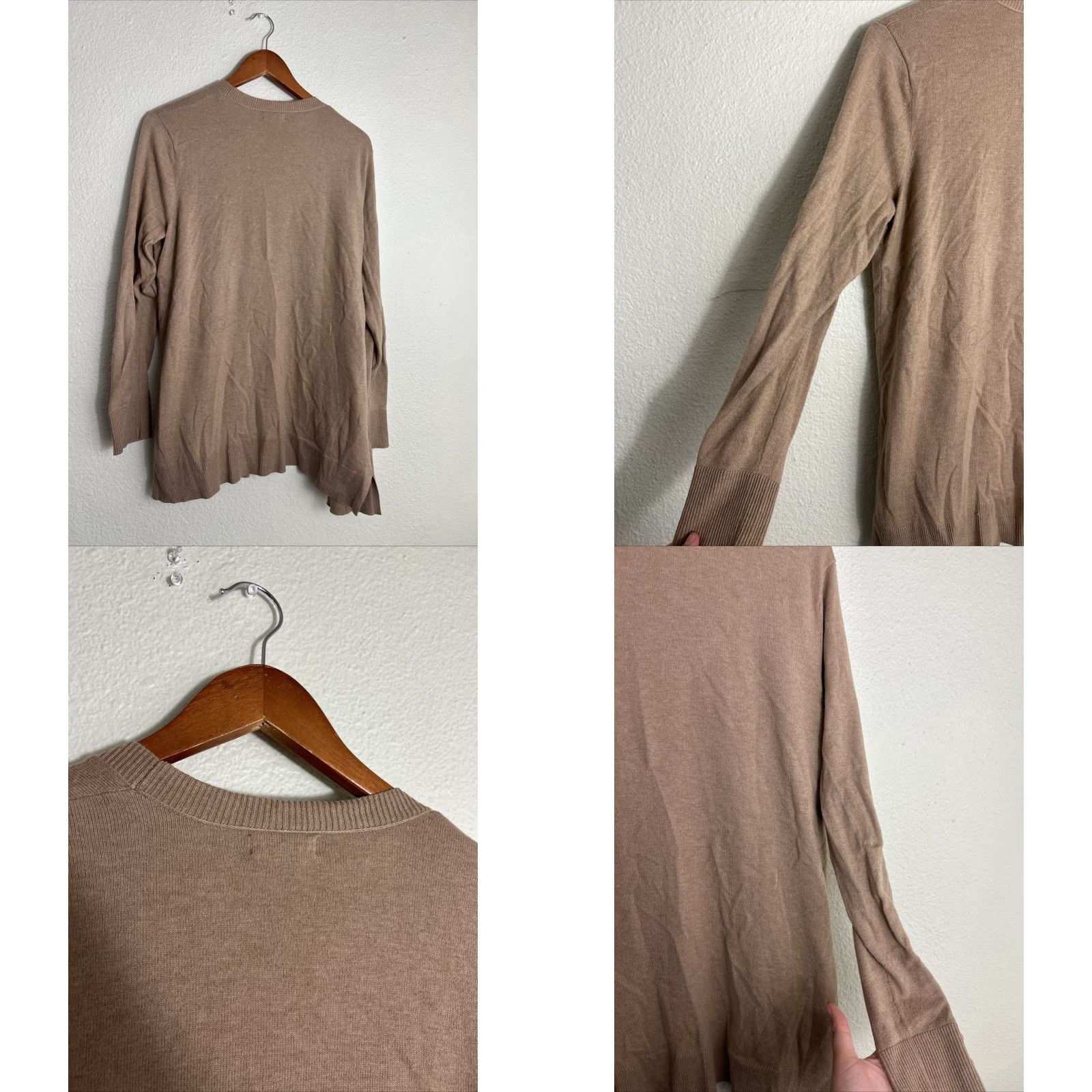Eddie Bauer Eddie Bauer Cardigan Women L Beige Cotton Nylon Layering Sweater Mens? (No) Size L / US 10 / IT 46 - 9 Thumbnail