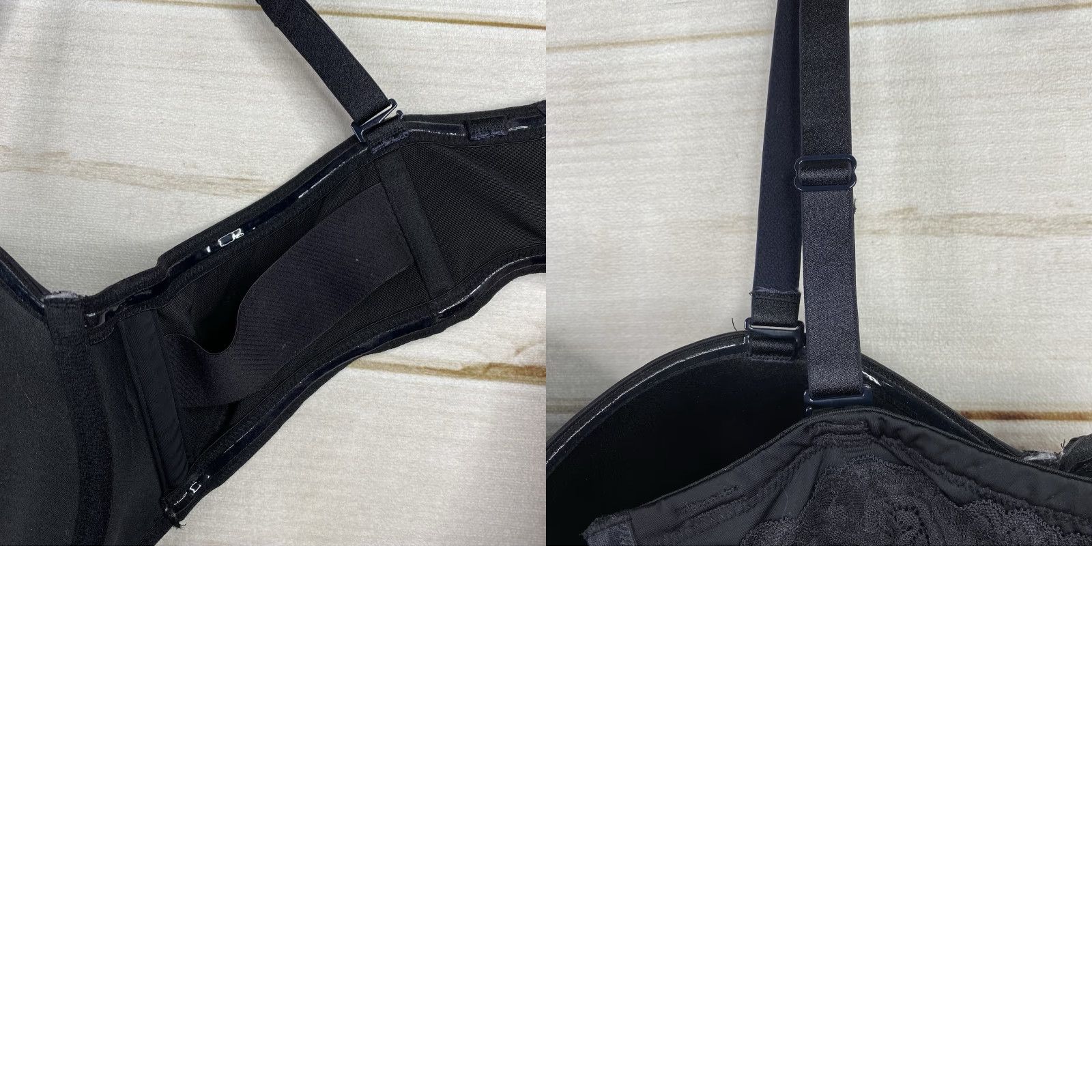 Torrid Torrid Underwire Bra 46DDD Black Lace Floral Push Up Padded Strappy Women Adult Size ONE SIZE - 9 Thumbnail