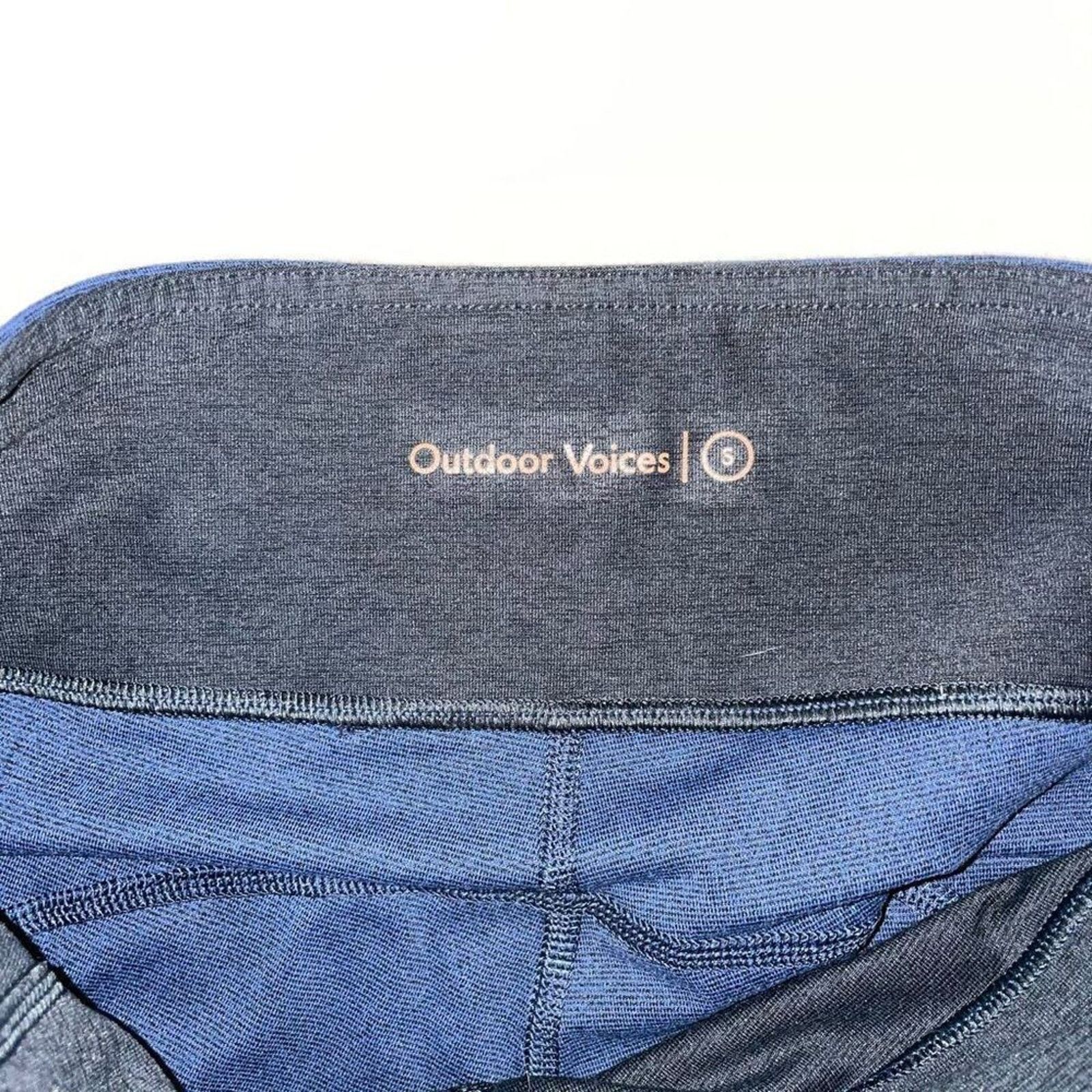 Outdoor Voices Outdoor Voices Navy Blue and Black Cropped Leggings | Sz S Size 27" / US 4 / IT 40 - 3 Thumbnail