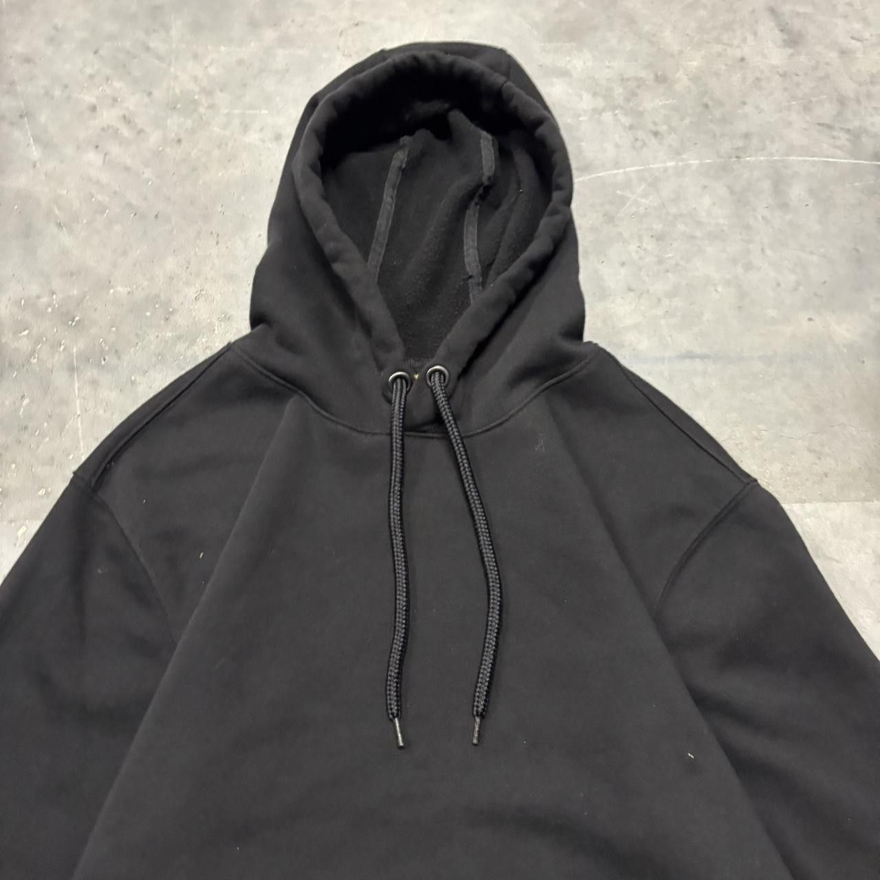 Japanese Brand × Vintage Crazy Vintage Y2K/2000s Black Blank Heavyweight Essential Hoodie! Size US XL / EU 56 / 4 - 2 Thumbnail