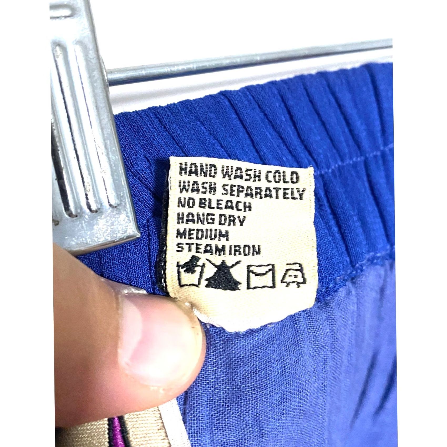 Vintage Original Anthony Skirt M Boho Hippie Festival Elastic Waist Y2K Art To Wear Blue Skirt M Women Midi Elastic Waist Blue Boho Hippie Y2K Art To Wear Size 32" / US 10 / IT 46 - 7 Thumbnail