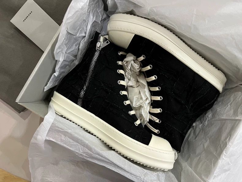 Rick Owens Rick Owens Distressed High-Top Sneakers Size US 9 / EU 42 - 1 Thumbnail