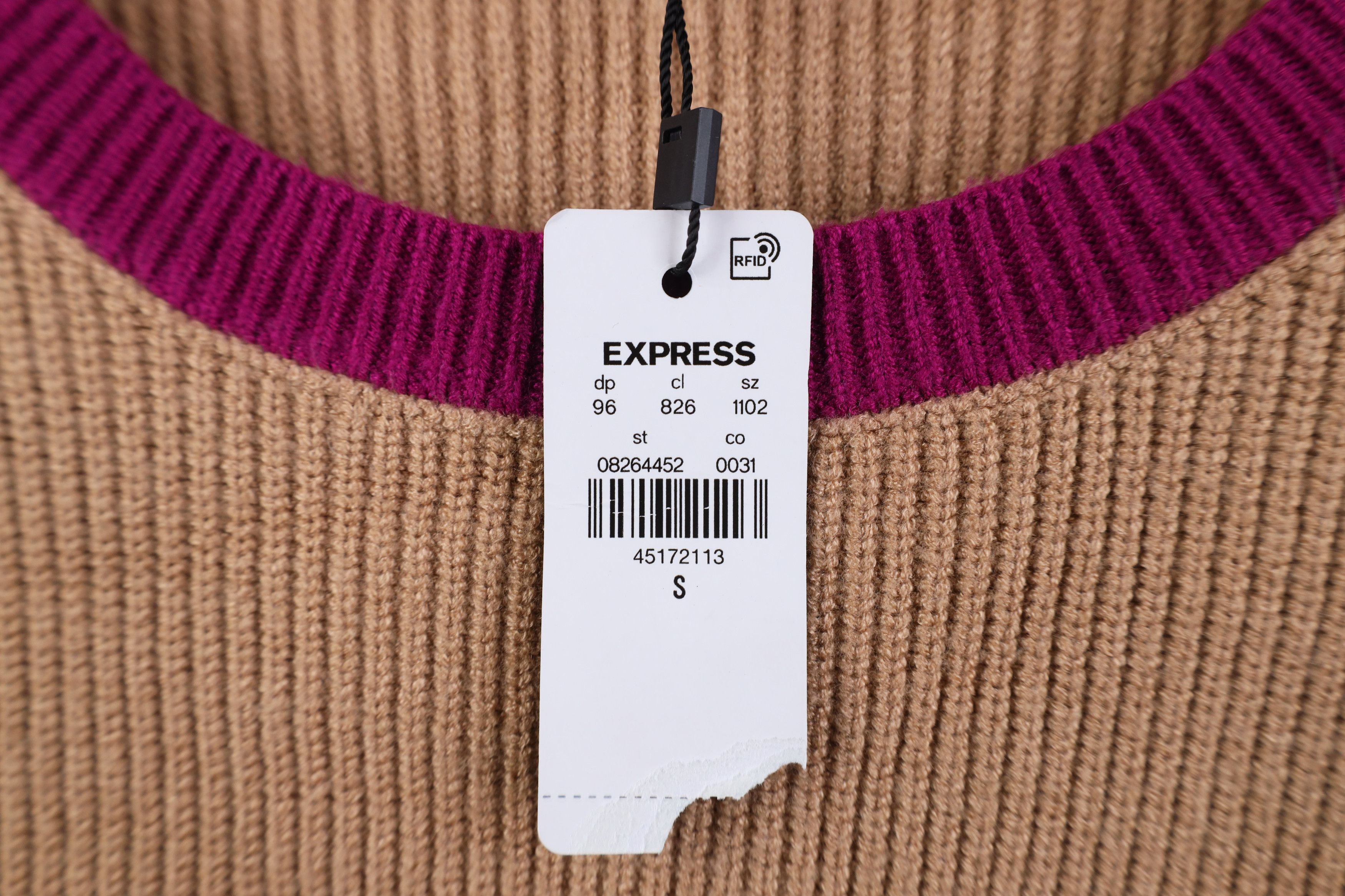 Express Deadstock Vtg Y2K Express Ribbed Knit Sweater Oversized Size S / US 4 / IT 40 - 5 Thumbnail