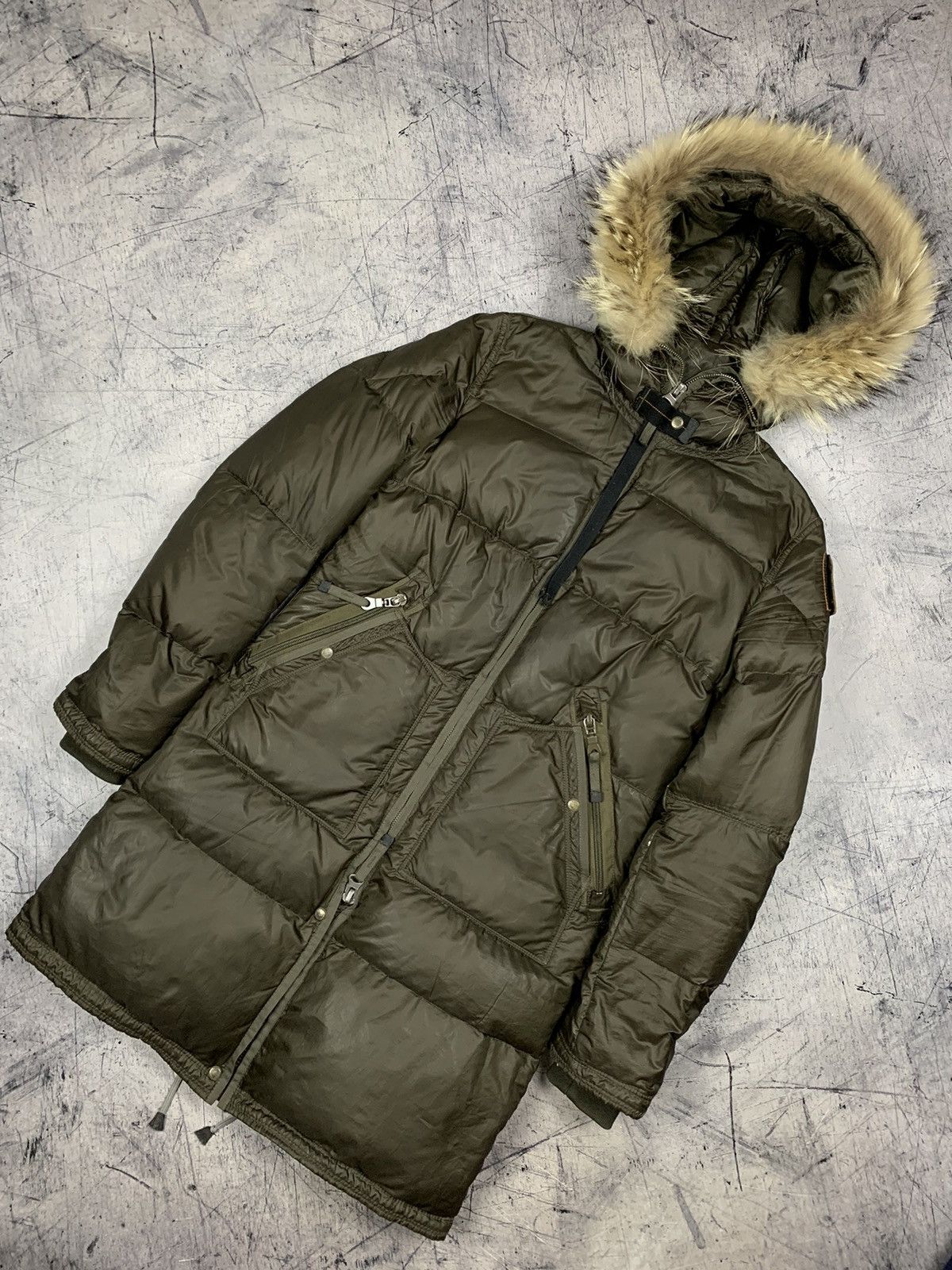Italian Designers Outdoor Life Parajumpers Vintage Parajumpers Faux Fur Puffer Down Jacket Long Patch Grailed