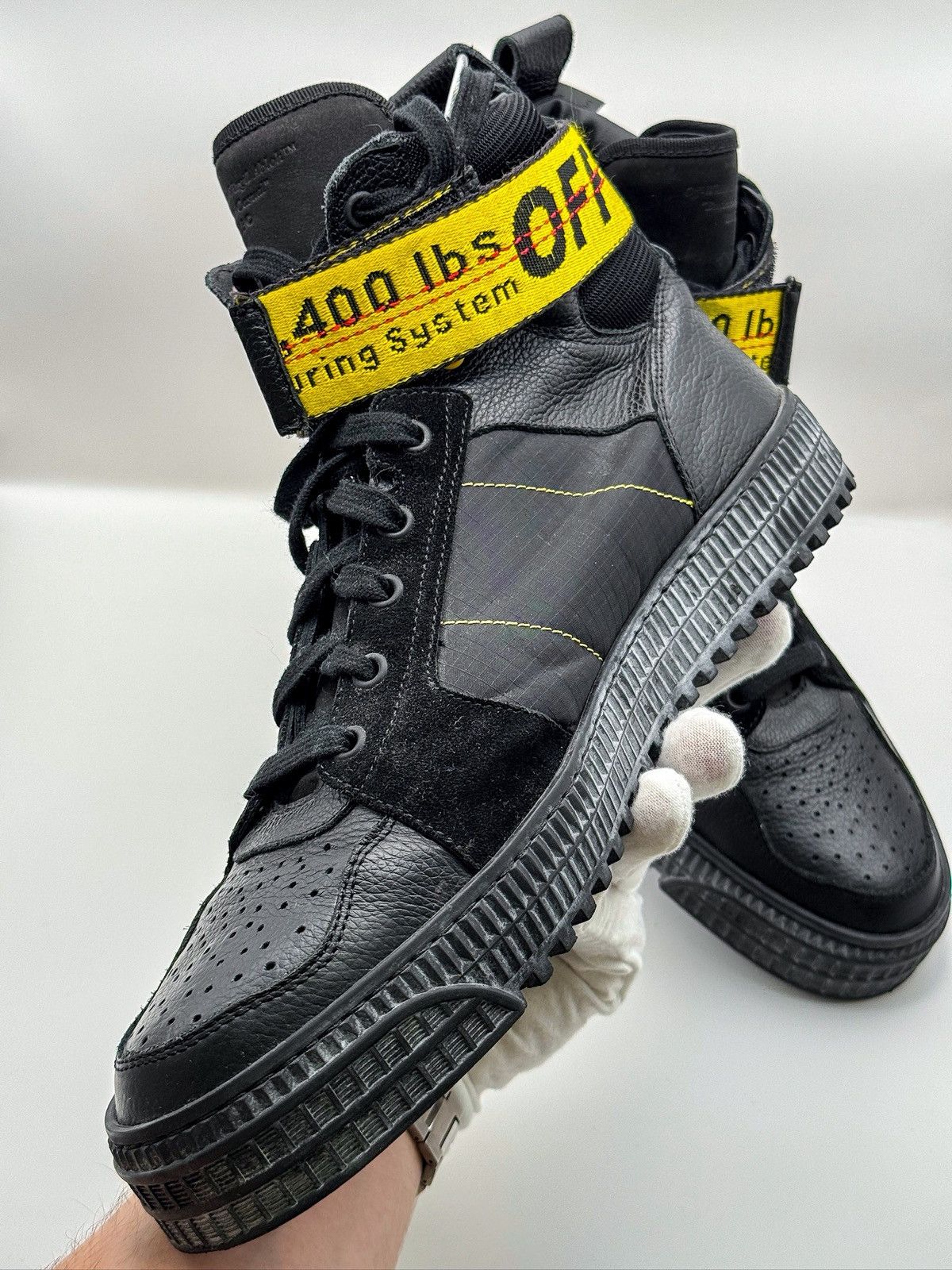 Off-White Off-White Industrial Belt High-Top Sneakers Black 2013 Size US 10 / EU 43 - 4 Thumbnail