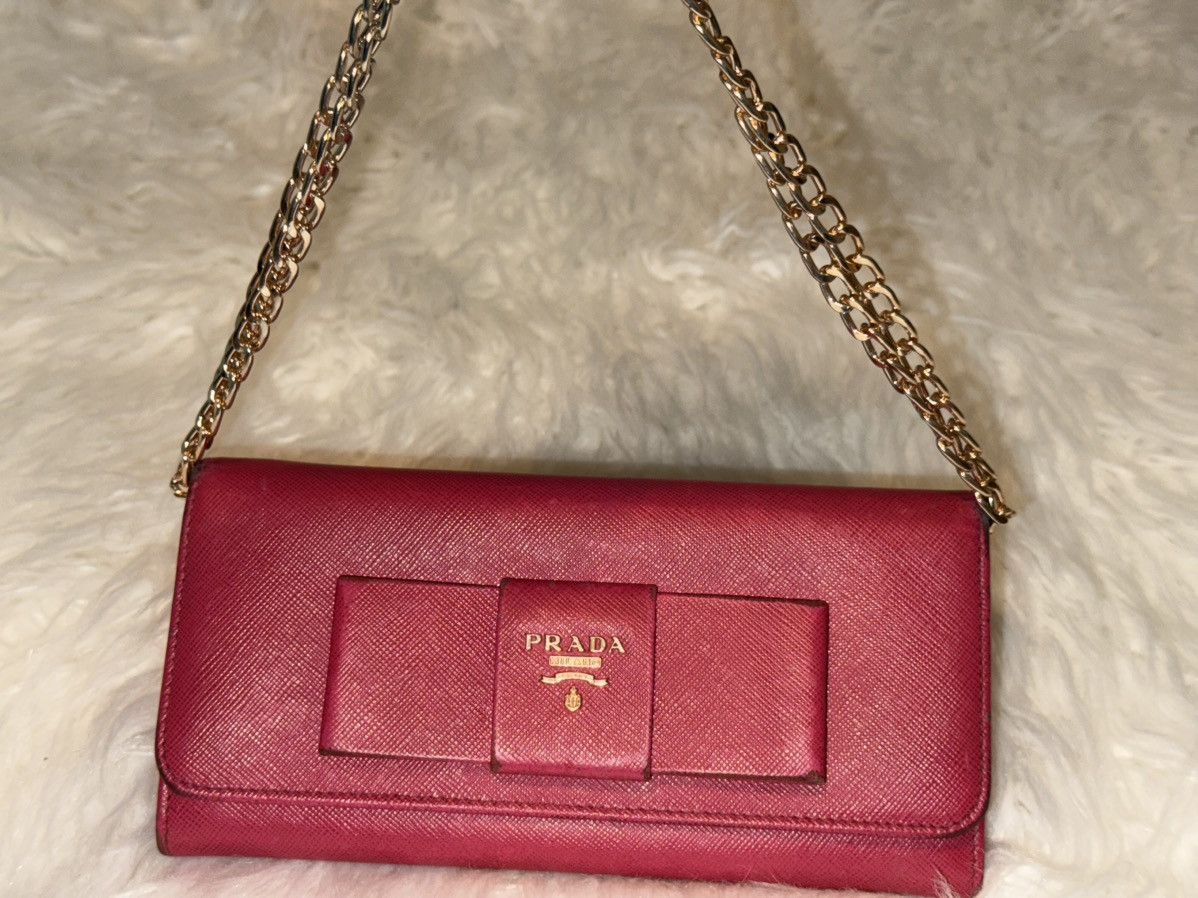 Prada Prada Pink Saffiano Long Wallet Size ONE SIZE - 15 Thumbnail