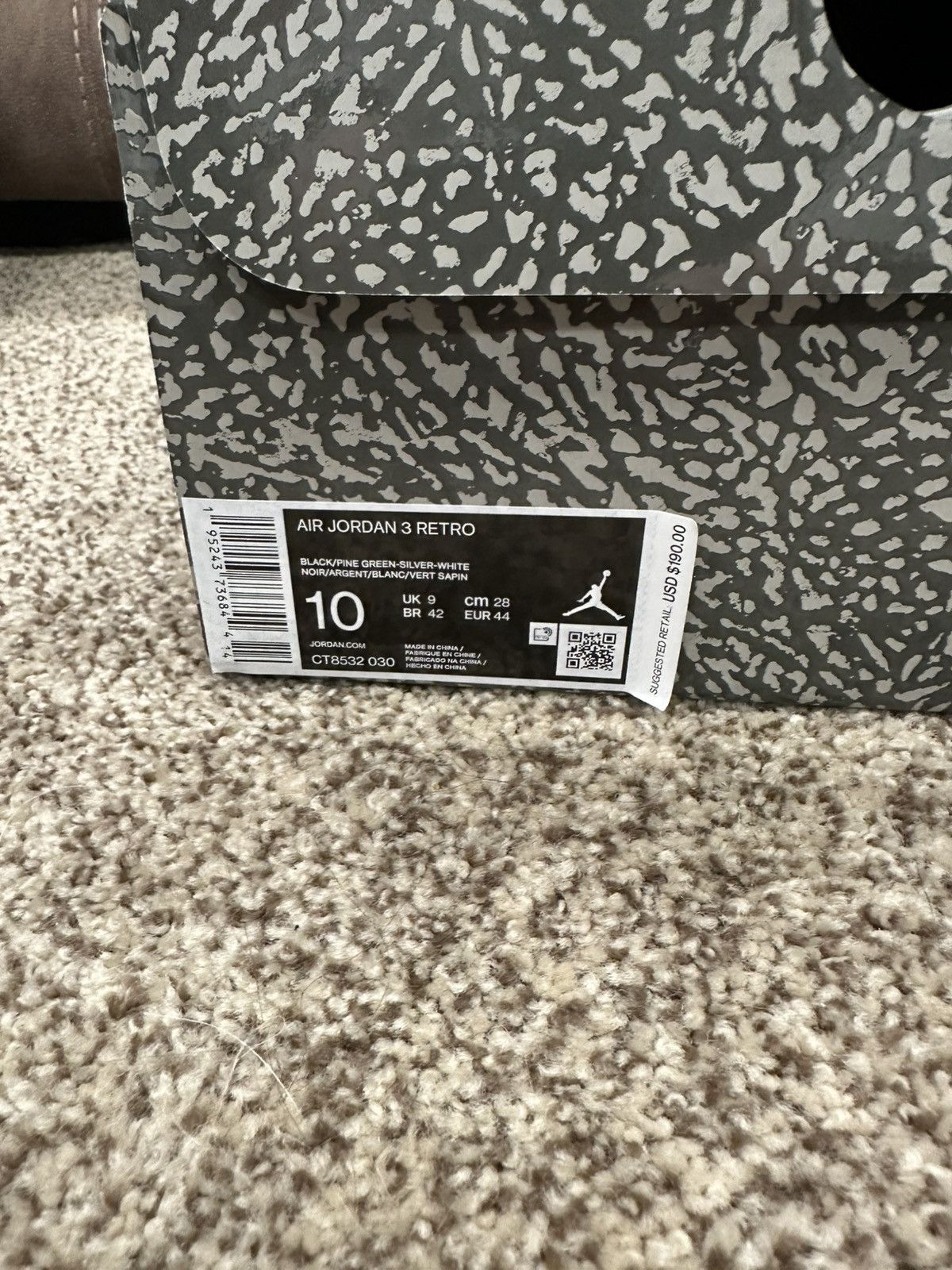 Jordan Brand Jordan 3 “Pine Green” Size US 10 / EU 43 - 7 Thumbnail
