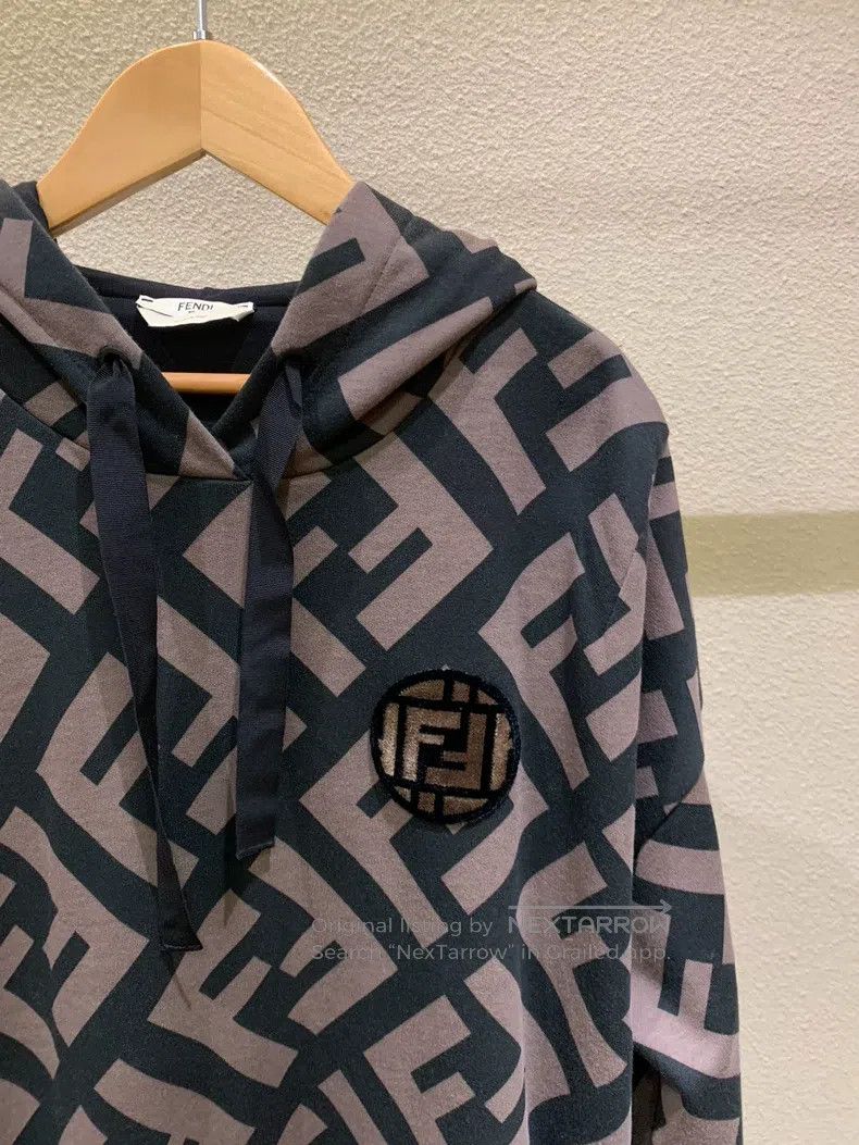 Fendi Fendi Classic Double F Old Flower Full-Print Hooded Sweats Size M / US 6-8 / IT 42-44 - 3 Thumbnail