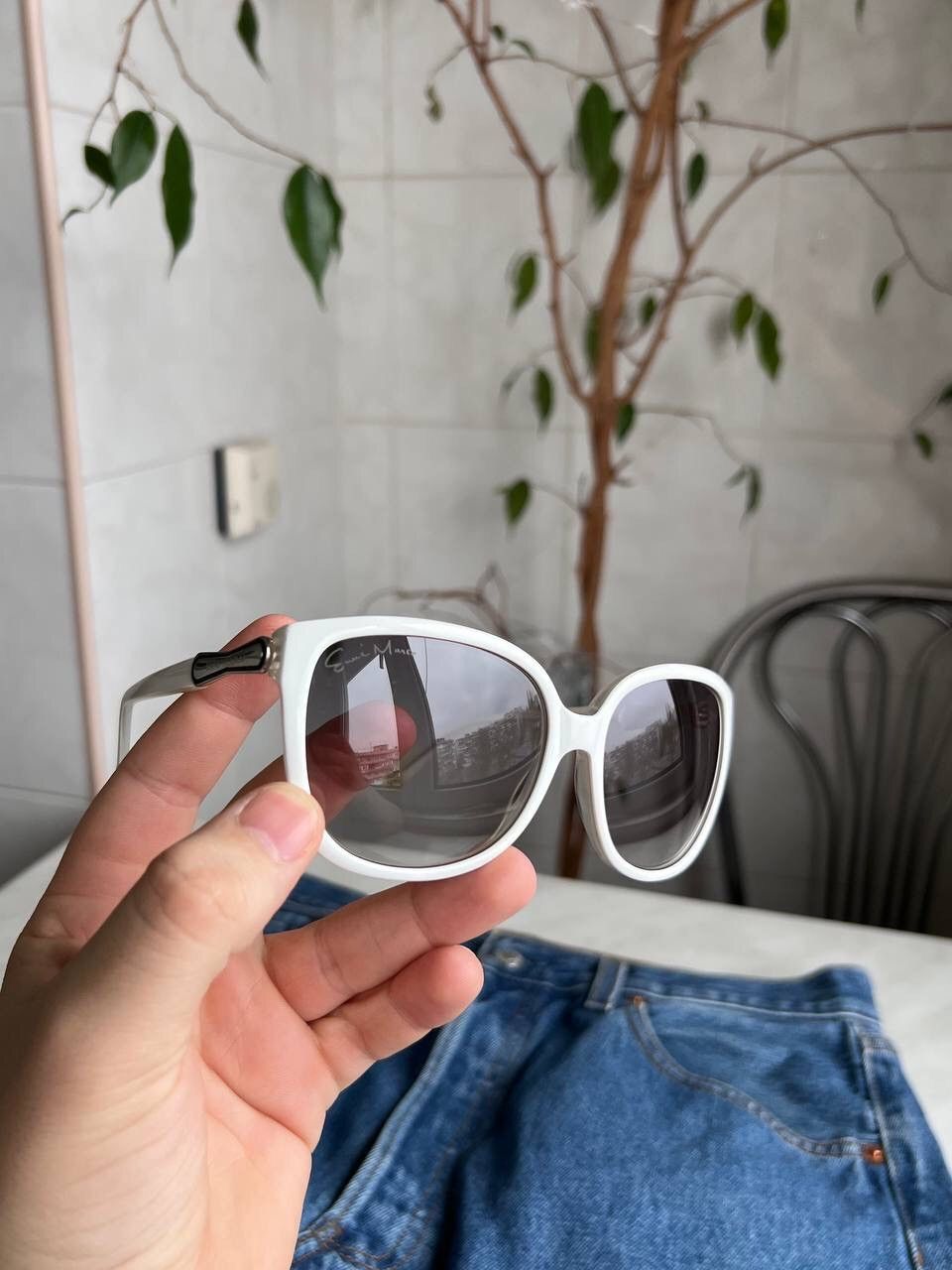 Designer × Vintage Enni Marco White Sunglasses Vintage Eyewear's Made in Italy Size ONE SIZE - 12 Thumbnail