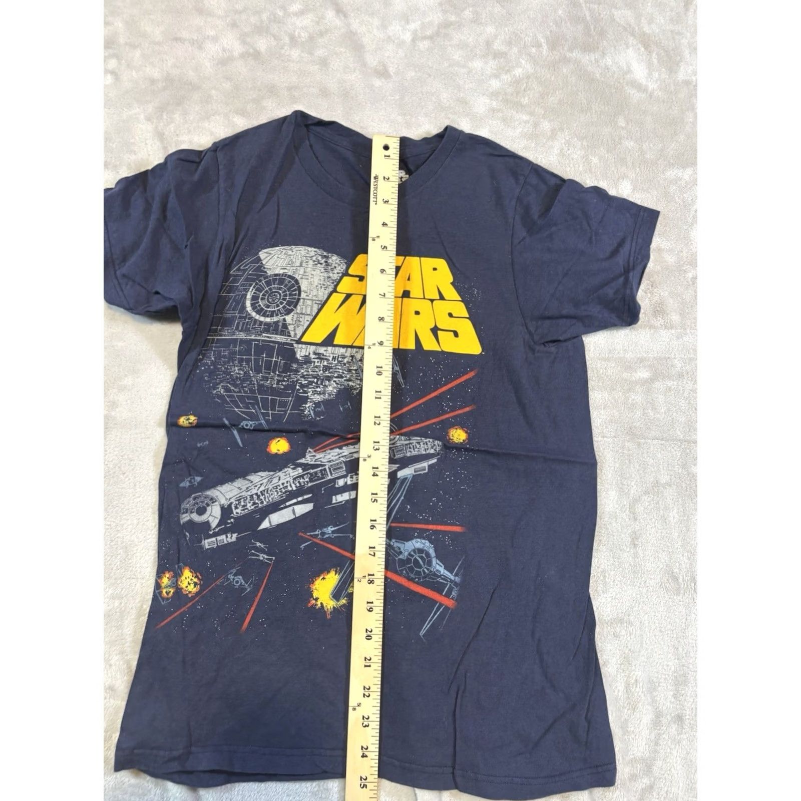 Star Wars Star Wars Basic Womens S Blue Women Short Sleeve Cotton Crew Neck Graphic Size Size 28" / US 6 / IT 42 - 4 Thumbnail