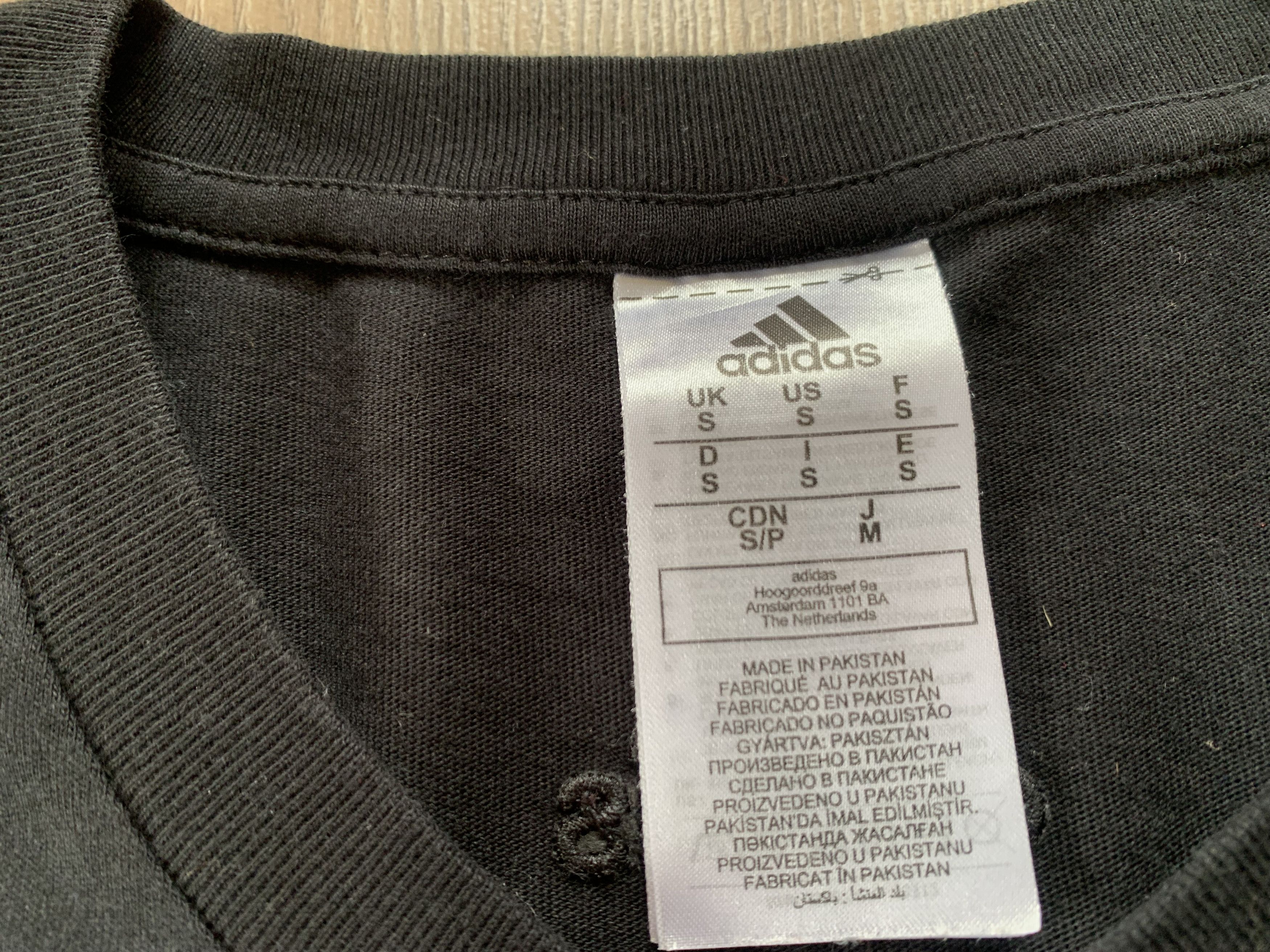 Adidas Adidas Black Cotton T-Shirt Size US S / EU 44-46 / 1 - 6 Thumbnail