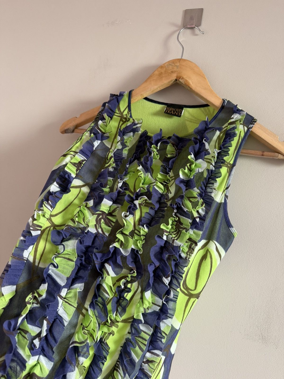 plein sud Plein Sud Jeans Mesh Ruffle Top Size S / US 4 / IT 40 - 4 Thumbnail