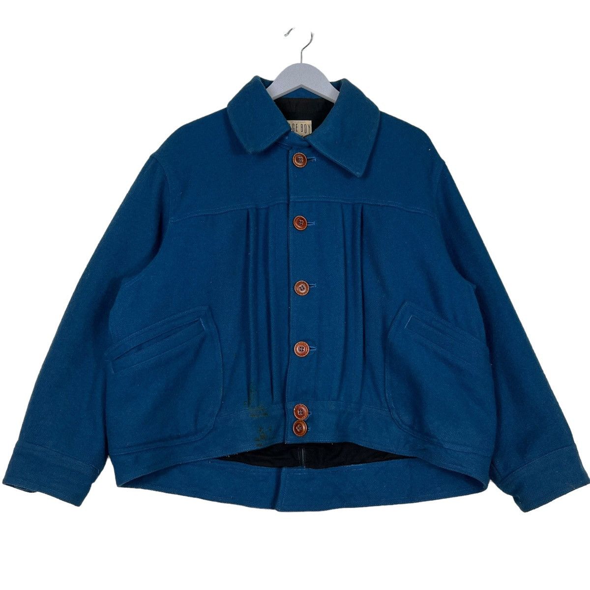 Issey Miyake WOOL PAGE BOY PLEATED BOMBER JACKET MADE IN JAPAN Size US M / EU 48-50 / 2 - 2 Thumbnail