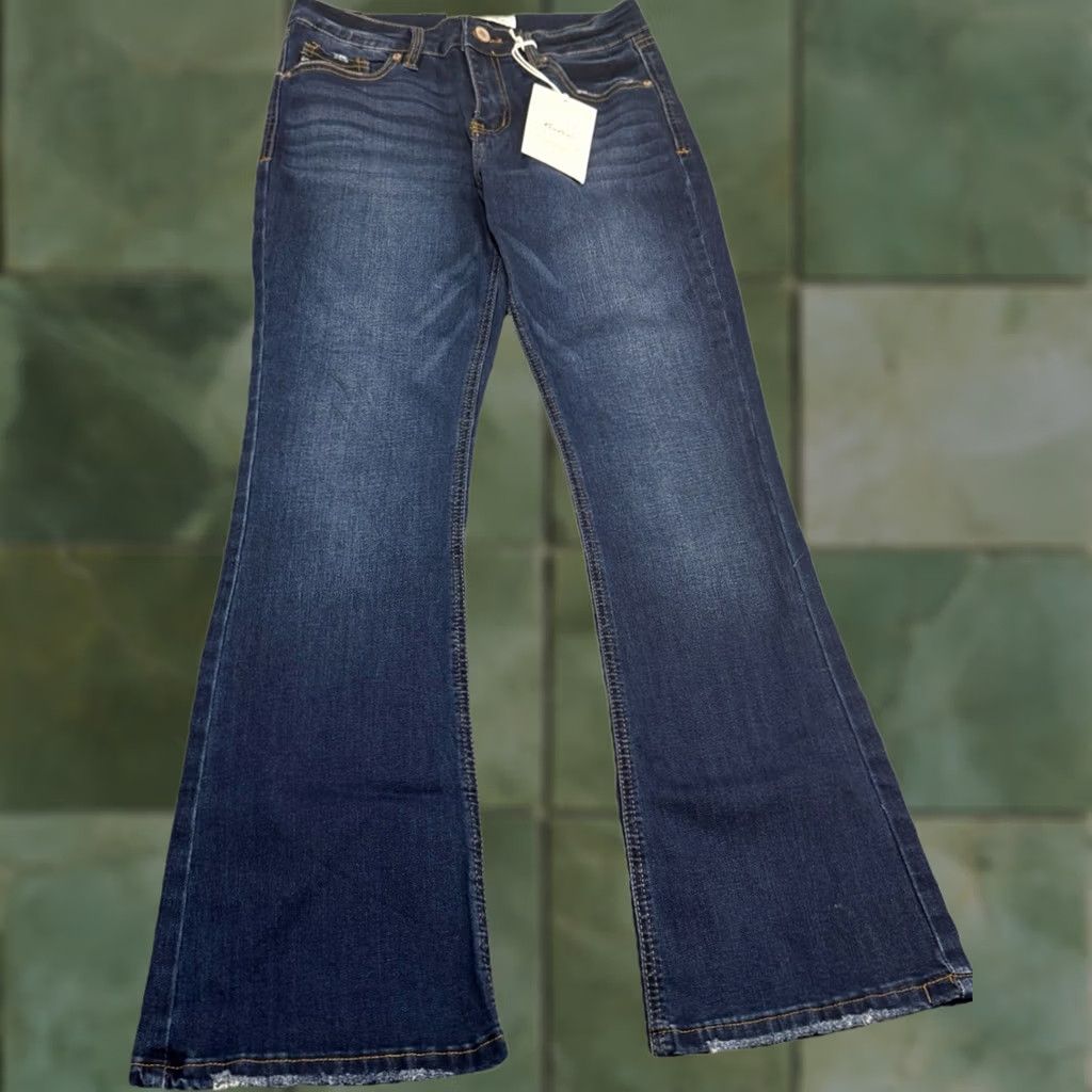 Vintage NWT KanCan Jeans Women's 4 Dark Indigo Mid Rise Bootcut Stretch Denim Shirt? Size 27" / US 4 / IT 40 - 1 Thumbnail