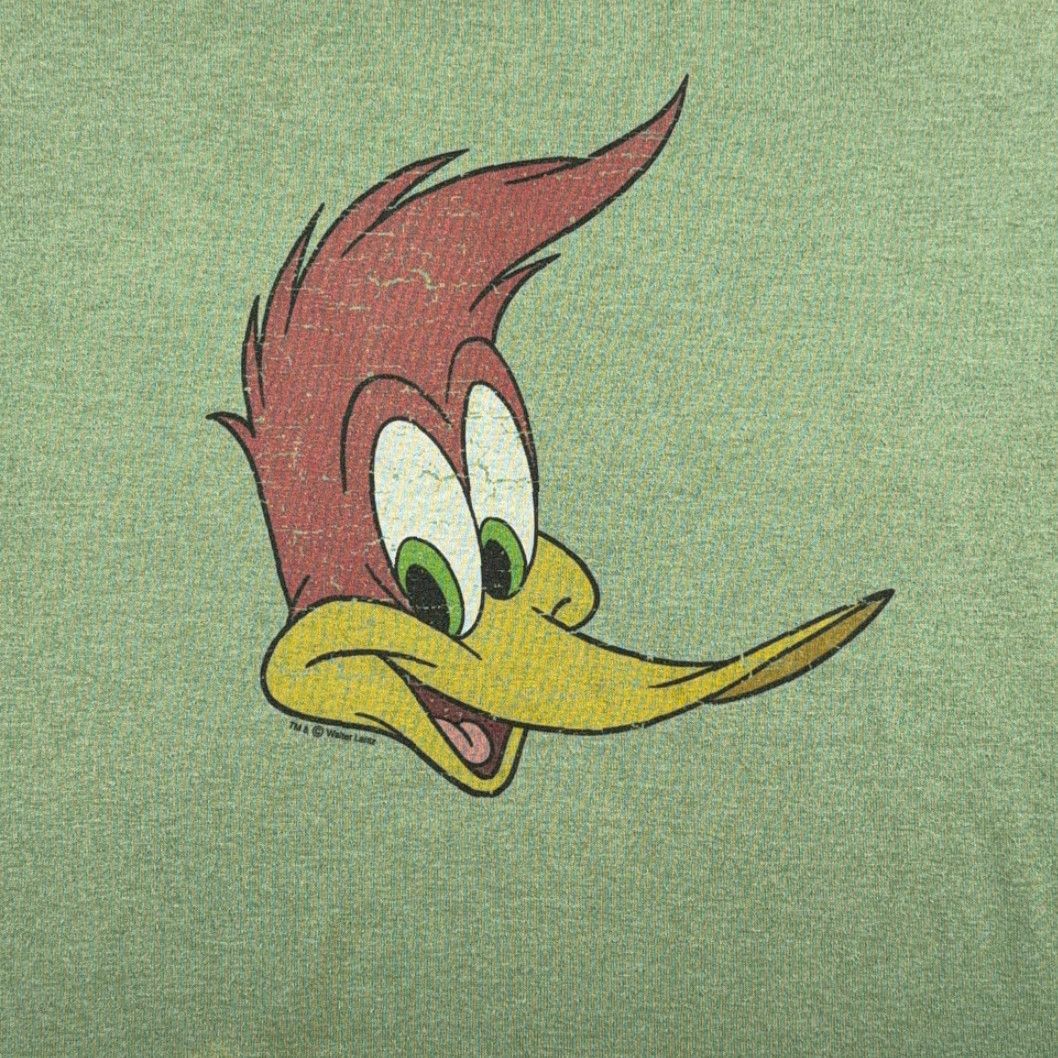 Vintage VINTAGE Woody Woodpecker Shirt Adult LARGE Green Cartoon Portrait Ringer USA Y2K Shirt Mens Green 90s Cartoon Size US L / EU 52-54 / 3 - 2 Thumbnail