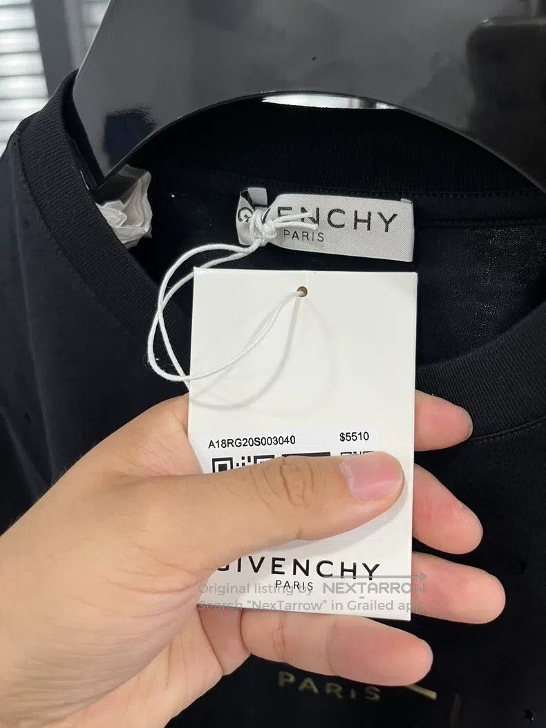 Givenchy Givenchy Black Gold Ripped Short Sleeve Size US XS / EU 42 / 0 - 3 Thumbnail