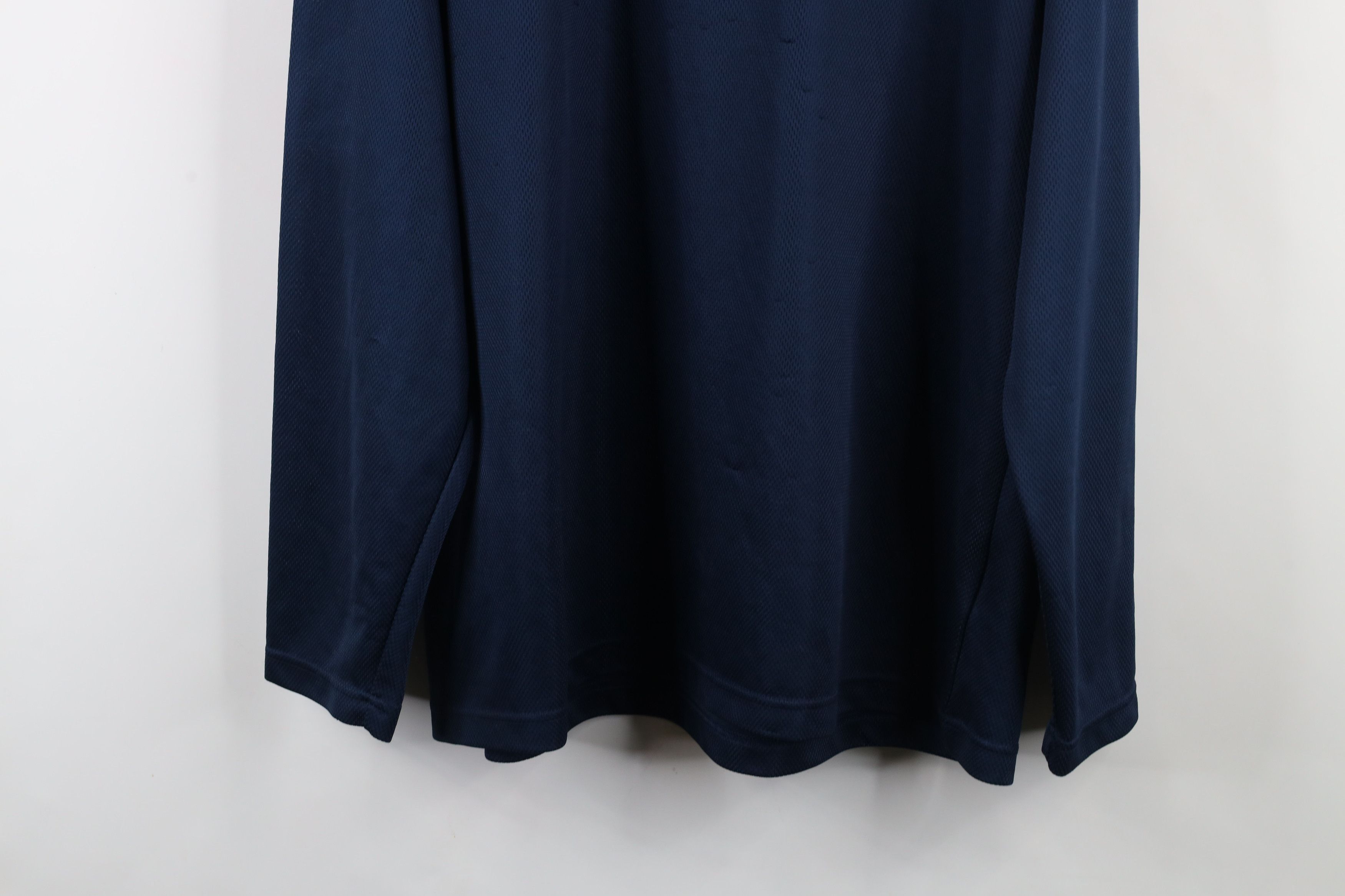 Nike × Vintage Vintage Y2K Nike Mini Swoosh Knit Long Sleeve T-Shirt Blue Size US XL / EU 56 / 4 - 3 Thumbnail