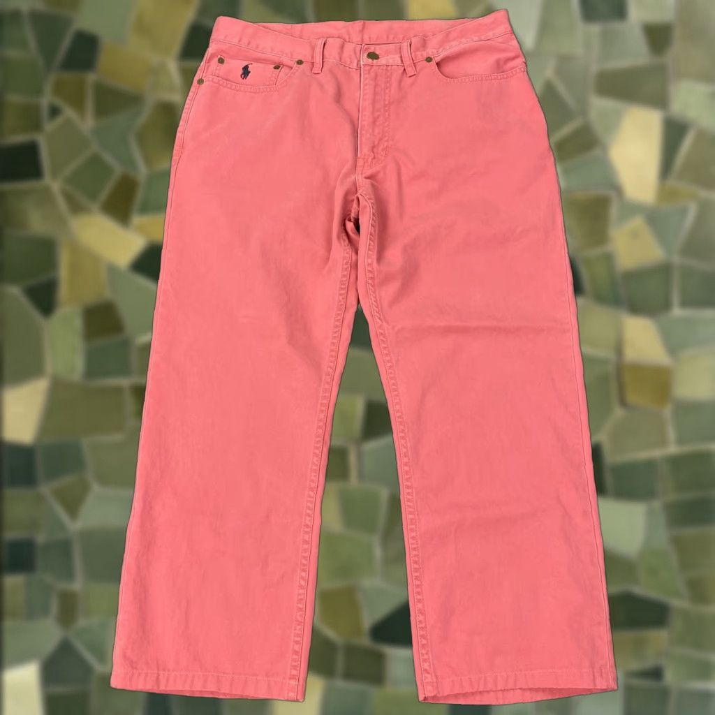 Polo Ralph Lauren VINTAGE Polo Ralph Lauren Pants Mens 34 Casual Cotton Pink Straight Leg 90s Preppy Mens Size US S / EU 44-46 / 1 - 1 Thumbnail