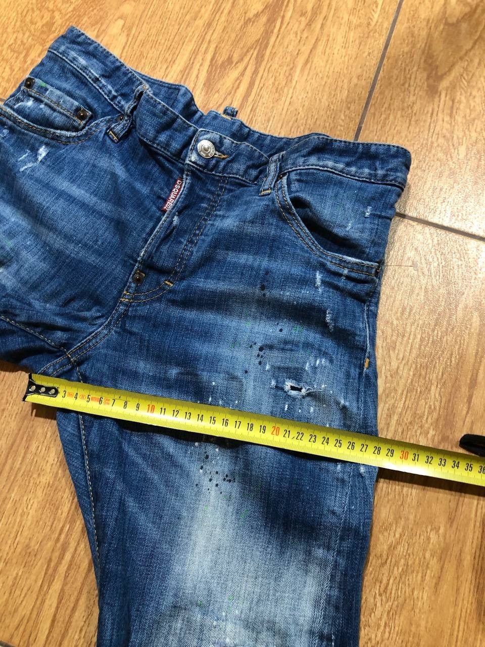 Dsquared2 DSQUARED2 SKINNY DAN Jeans Wash Denim Distressed Button Fly Size US 32 / EU 48 - 16 Thumbnail