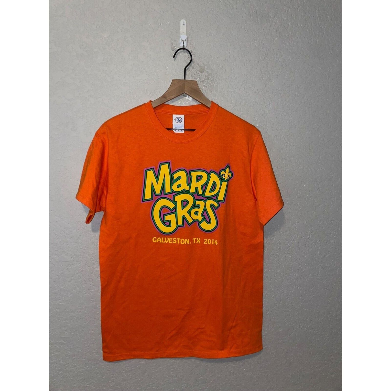 Delta Vintage Mardi Gras Shirt Galveston TX Texas Tee 2014 Medium Size US M / EU 48-50 / 2 - 1 Thumbnail