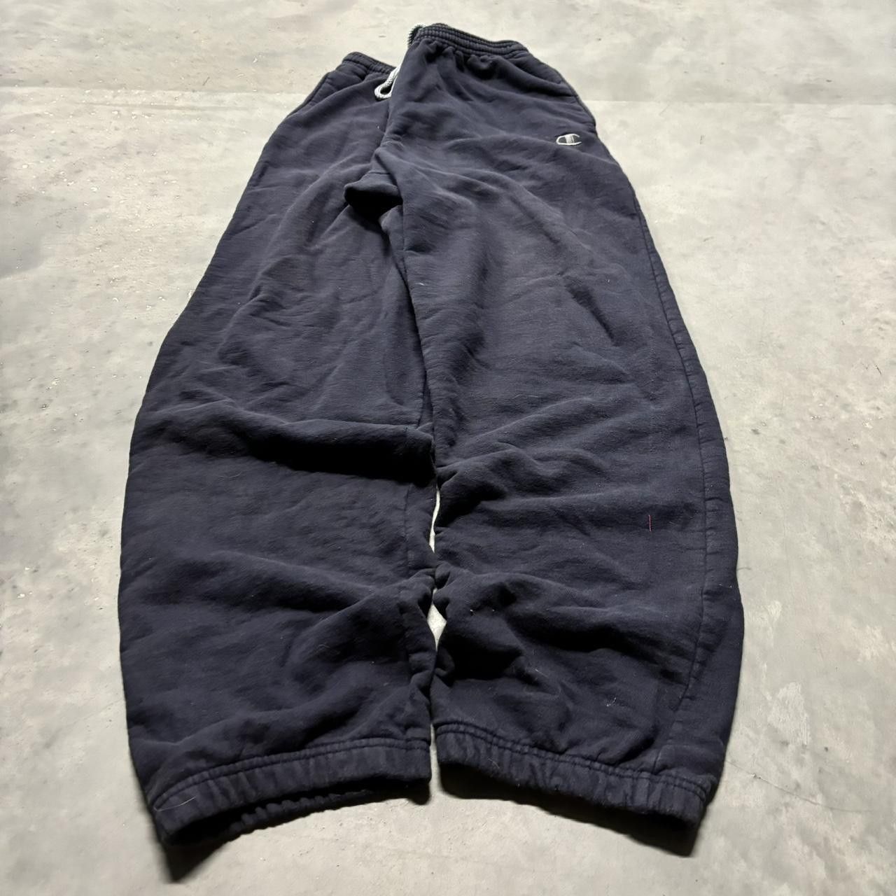 Japanese Brand × Vintage Crazy Vintage Y2K/2000s Navy Blue Skater Essential Sweatpants! Size US 32 / EU 48 - 3 Thumbnail