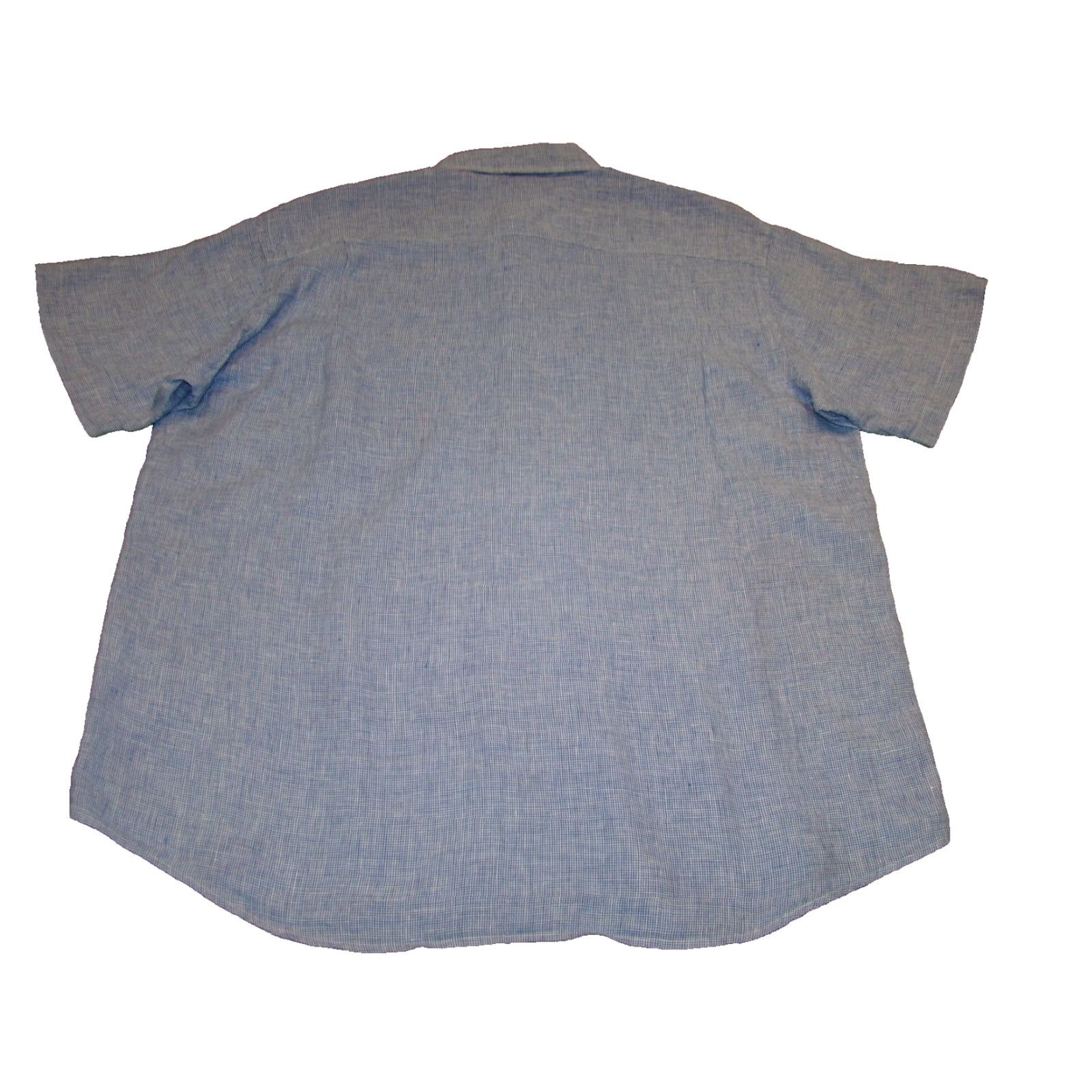 Orvis Orvis Shirt Mens 2XL 100% Linen Blue Houndstooth Button Short Sleeve Button-Up Casual Size US XXL / EU 58 / 5 - 4 Thumbnail