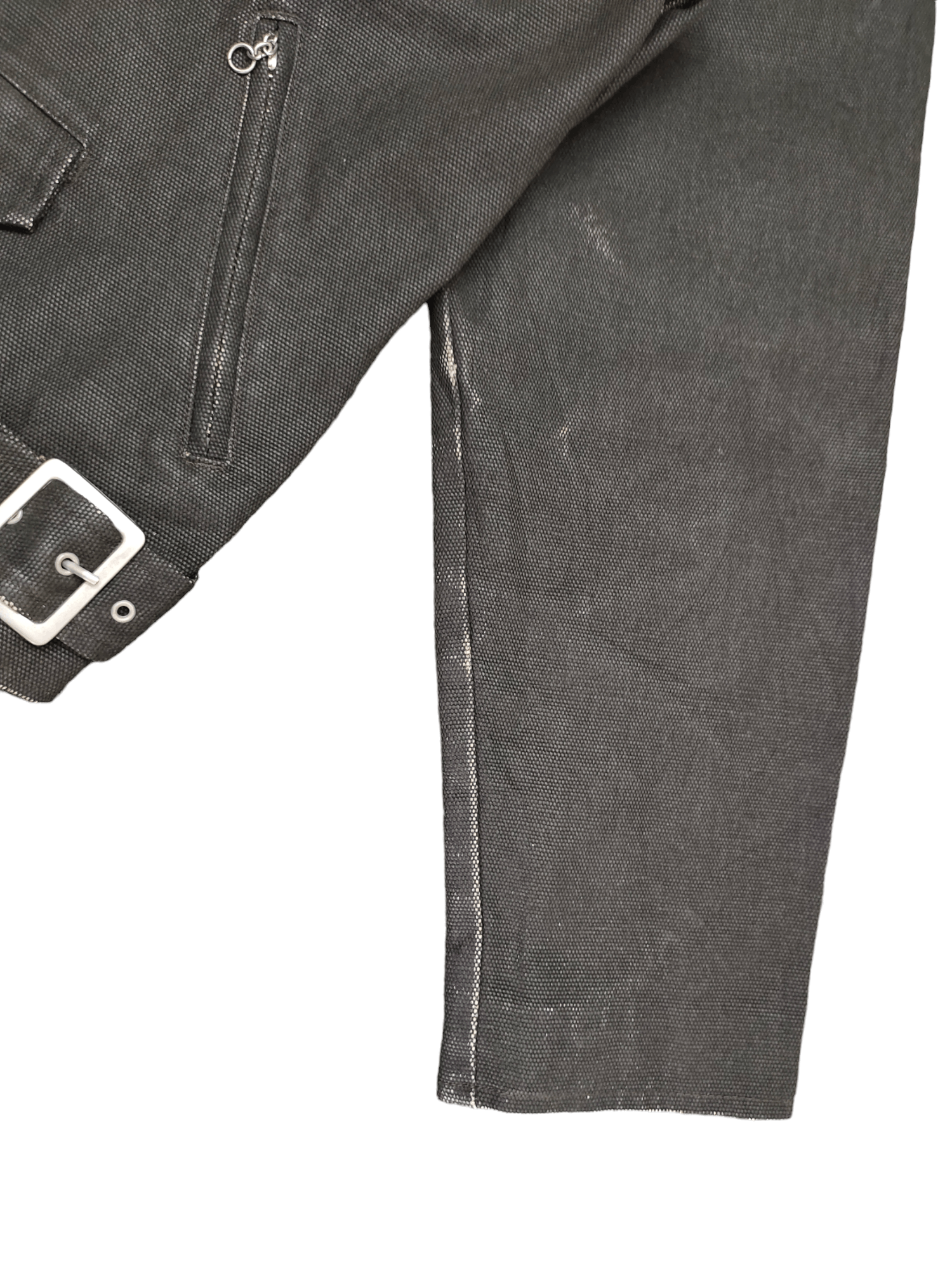 Japanese Brand Rough Trade Bondage Double Collar Waxed Denim Jacket Size US M / EU 48-50 / 2 - 6 Thumbnail