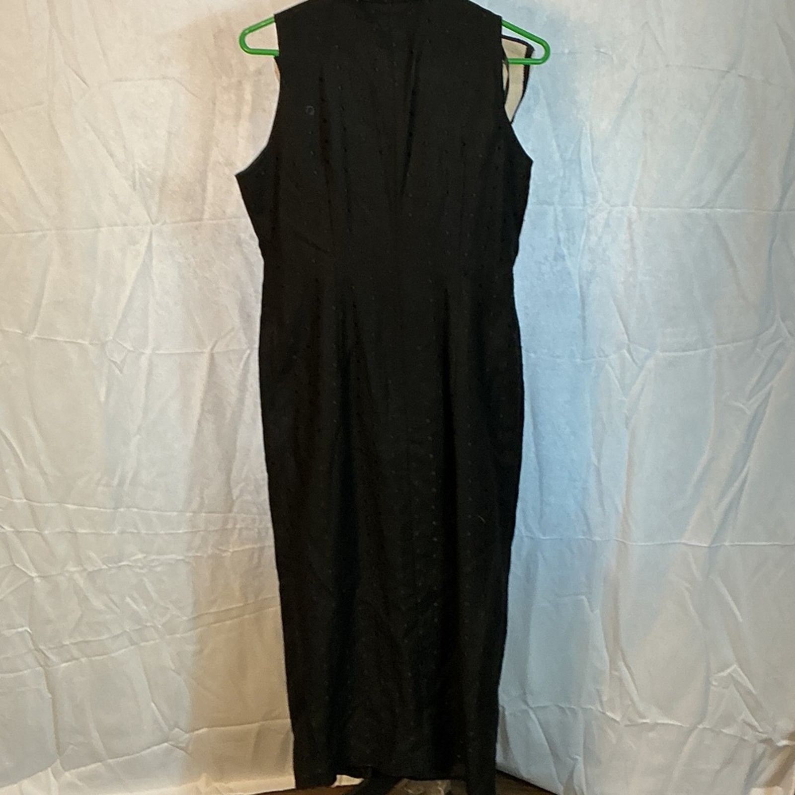 Other Plaza South Petite Black Button Front Maxi Dress Womens 6P Size M / US 6-8 / IT 42-44 - 3 Thumbnail
