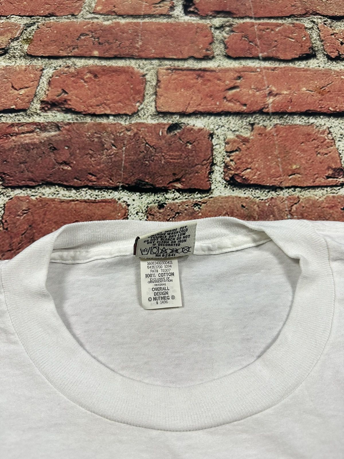 Japanese Brand × Nutmeg × Vintage Vintage 90s Nutmeg White Blank T Shirt Tall Tee Long USA Size US XXL / EU 58 / 5 - 5 Thumbnail