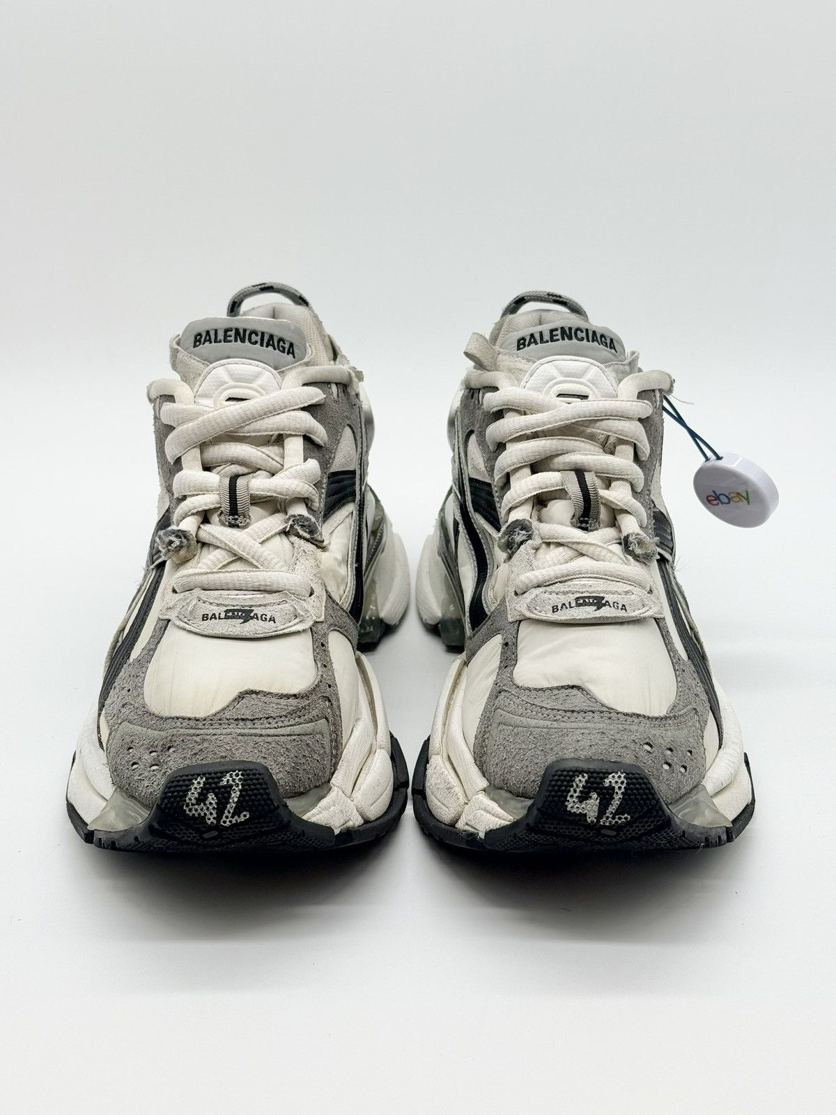 Balenciaga Size 9 - Balenciaga Runner Sneaker White Black Size US 9 / EU 42 - 4 Thumbnail