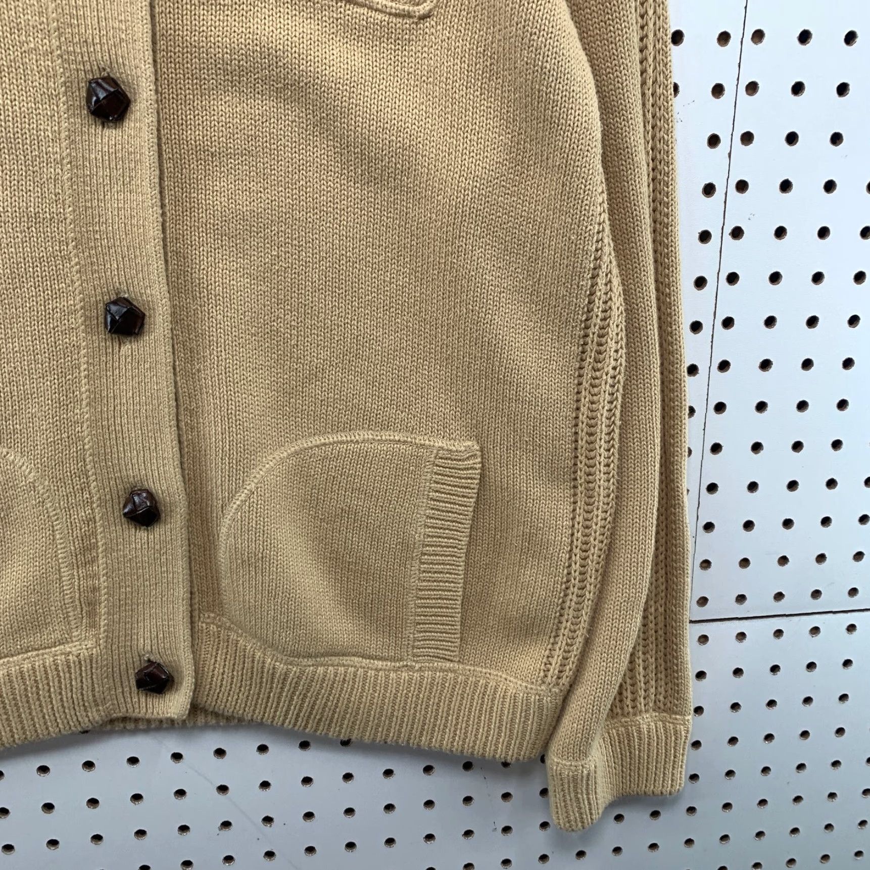 Ralph Lauren Ralph Lauren LRL Military Cardigan Sweater Womens 1X Caramel Knit Leather Button Cardigan Womens 1X Caramel Knit Button Size XL / US 12-14 / IT 48-50 - 7 Thumbnail