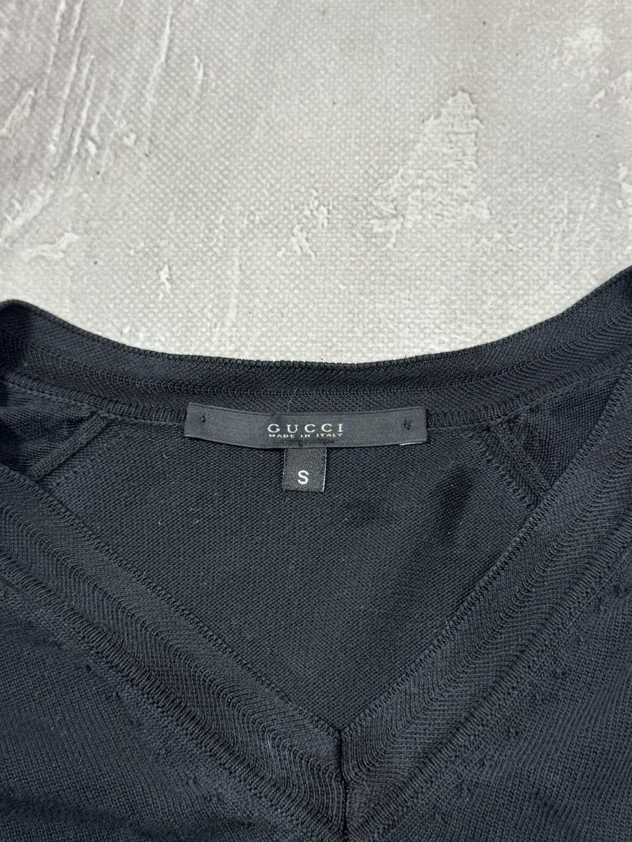 Gucci Vintage Gucci Silk V-neck Sweater Size US S / EU 44-46 / 1 - 8 Thumbnail