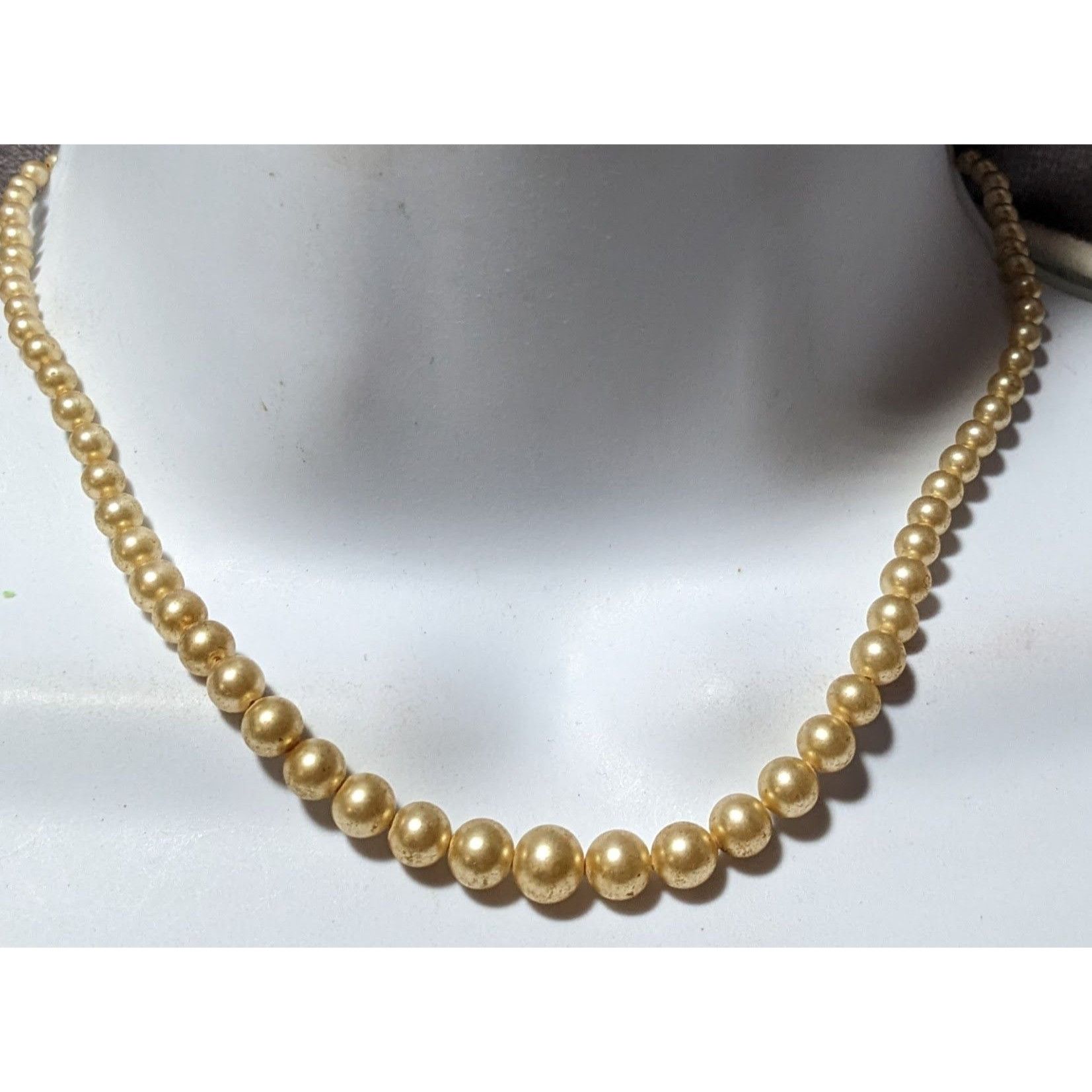 Other Vintage Gold Graduated Faux Pearl Necklace Size ONE SIZE - 5 Thumbnail