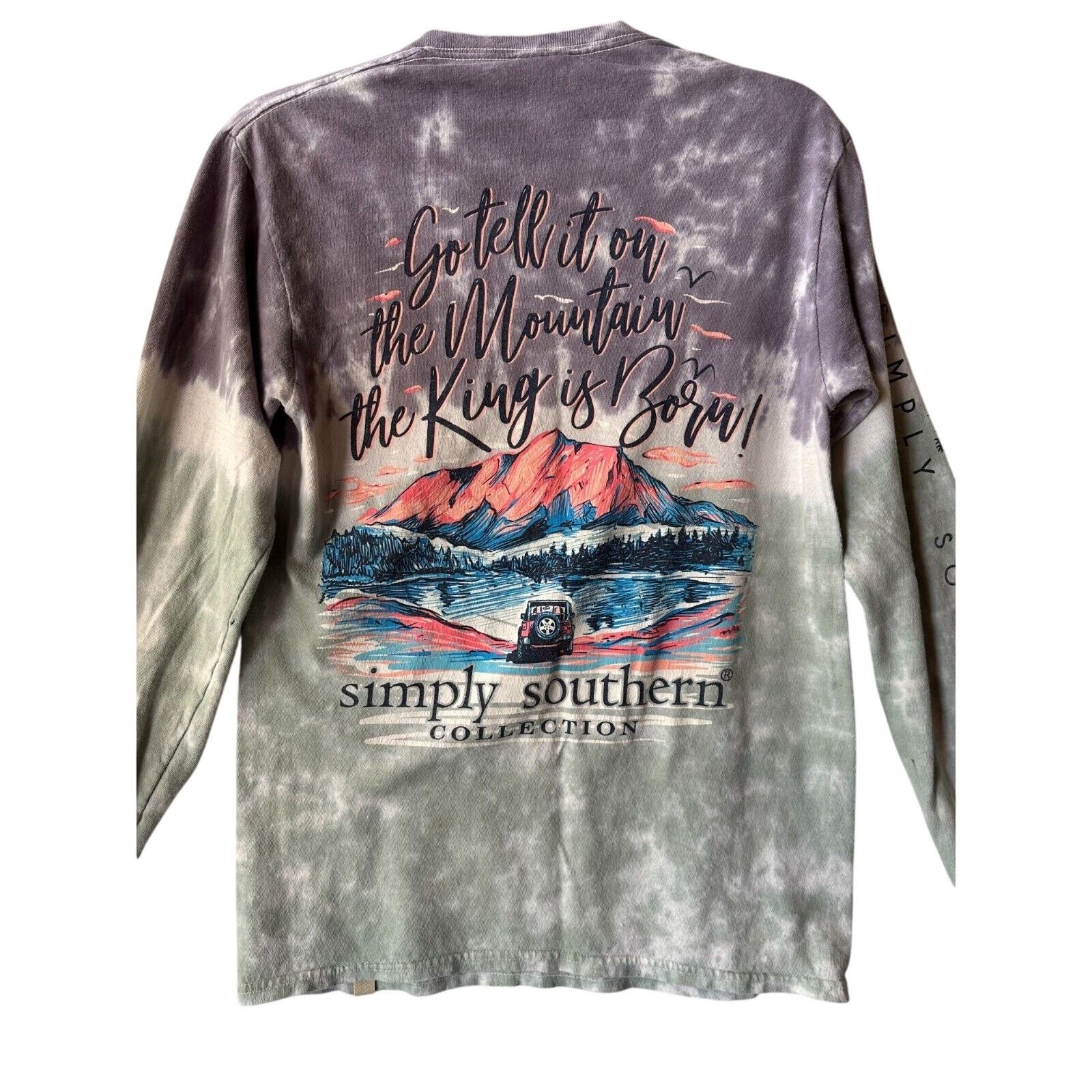 Other SIMPLY SOUTHERN "Go Tell It On The Mountain" Tie Dye T-SHIRT Size S / US 4 / IT 40 - 1 Thumbnail