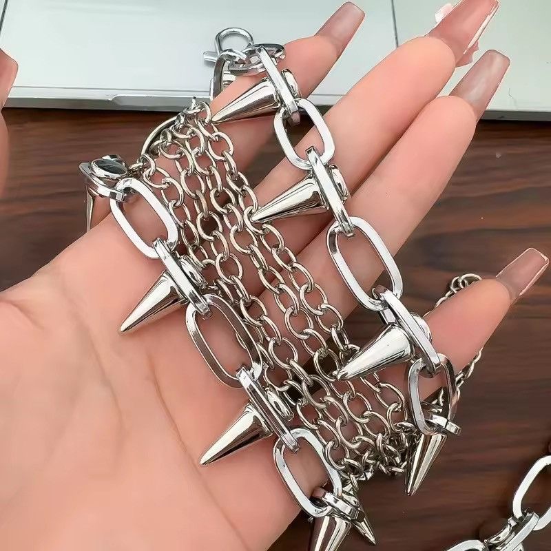 Jewelry Multi-Layer Spiked Punk Pant Chain / Wallet Chain Size ONE SIZE - 3 Thumbnail