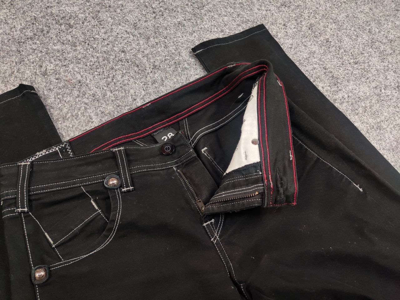 Marithe + Francois Girbaud Marithe Francois Girbaud Design Black Denim Slim Jeans Size US 28 / EU 44 - 9 Thumbnail