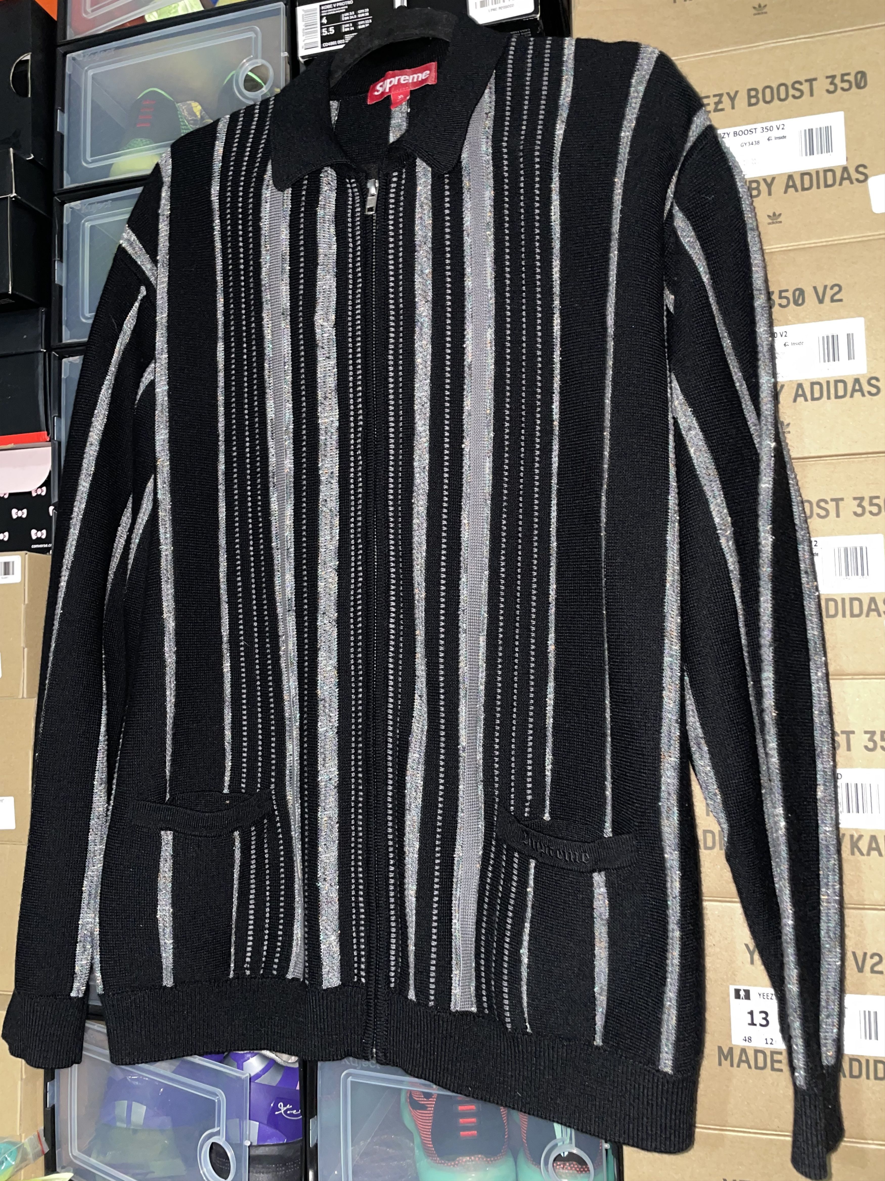 Supreme Supreme Speckle Stripe Zip Up Cardigan FW24 size XL NEW Size US XL / EU 56 / 4 - 2 Thumbnail