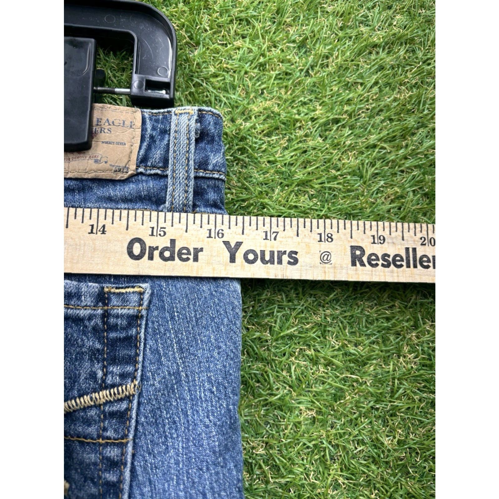 American Eagle Outfitters American Eagle Outfitters Women's 8 Petite Stretch Skinny Kick Jeans Mid Rise Blue 90s Casual Size 30" / US 8 / IT 44 - 6 Thumbnail