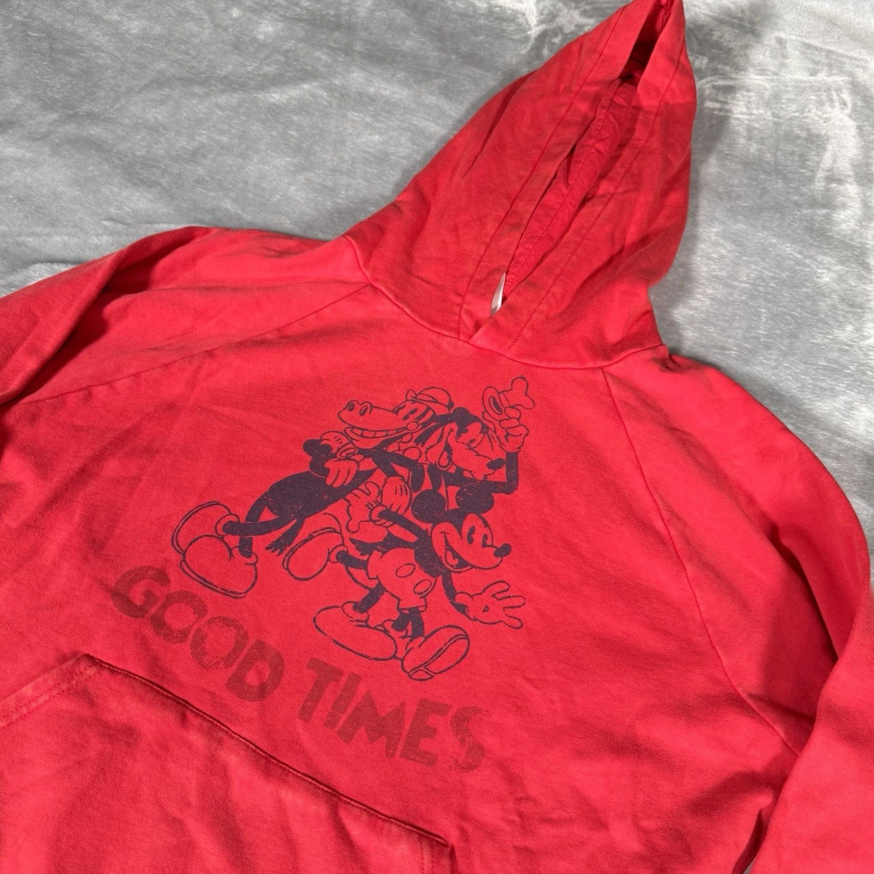 Disney Disney Hoodie Mens XL Boxy Oversized Fit Washed Red NEW Graphic Print Crew Neck Pullover Sweatshirt Size XL Men Size US XL / EU 56 / 4 - 2 Thumbnail