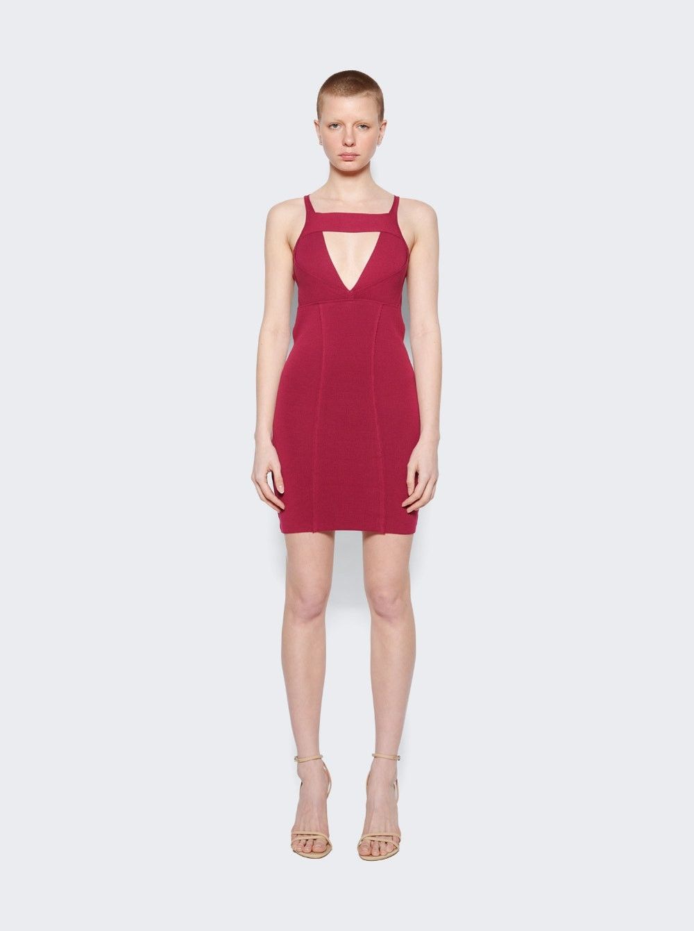 Rick Owens o1mle0426 Sling Mini Dress in Pink Size L / US 10 / IT 46 - 2 Thumbnail